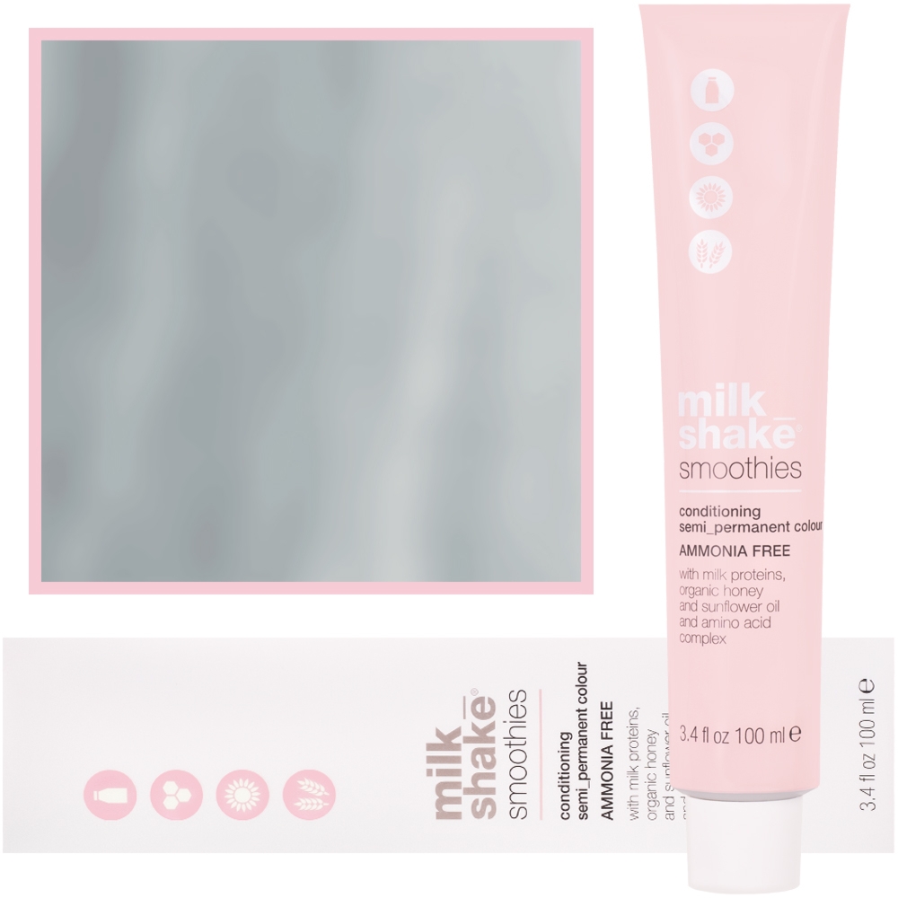 Milk Shake Smoothie Semi-Perm – farba do włosów bez amoniaku, paleta kolorów, 100ml 10.17 | 10AV | Najjaśniejszy blond popielato-fioletowo-platynowy