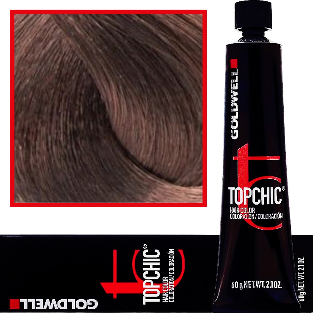 Image of Goldwell Topchic - profesjonalna farba do włosów, 60ml 6-N Ciemny Naturalny Blond