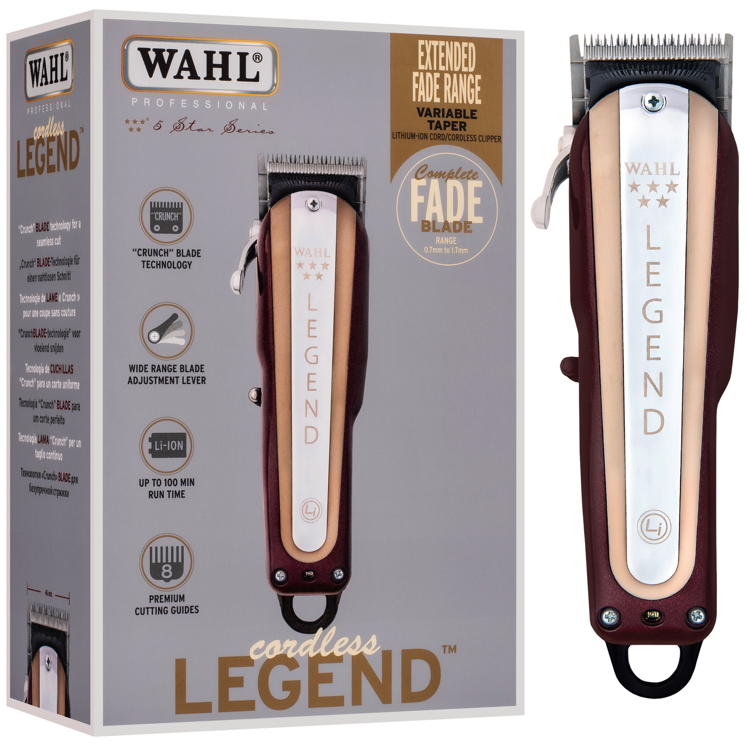 Image of WAHL Pro Maszynka LEGEND CORDLESS – bezprzewodowa maszynka do włosów z chromowanym ostrzem