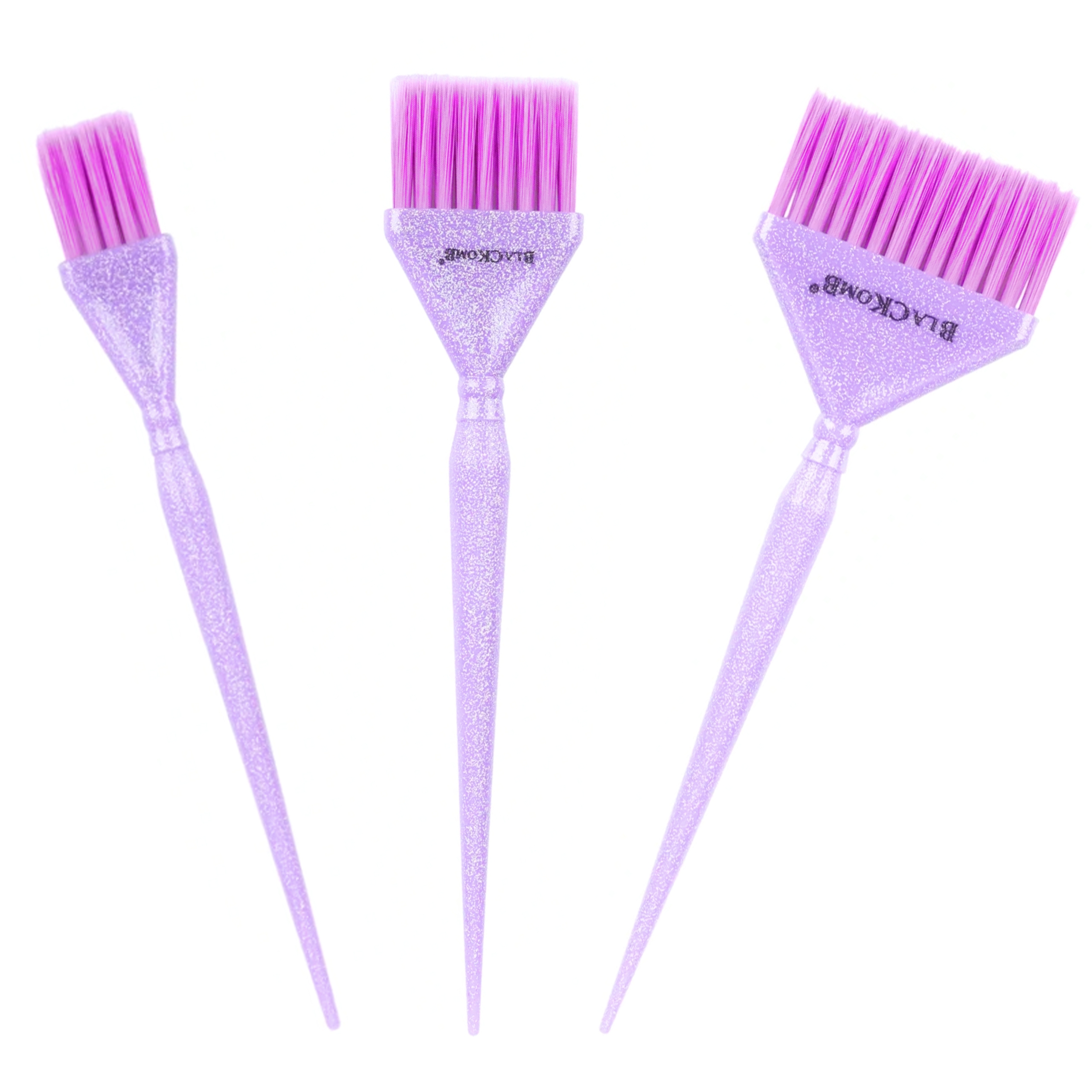 Poniks Blackomb Glam Brushes – zestaw 3 pędzelków do farbowania włosów