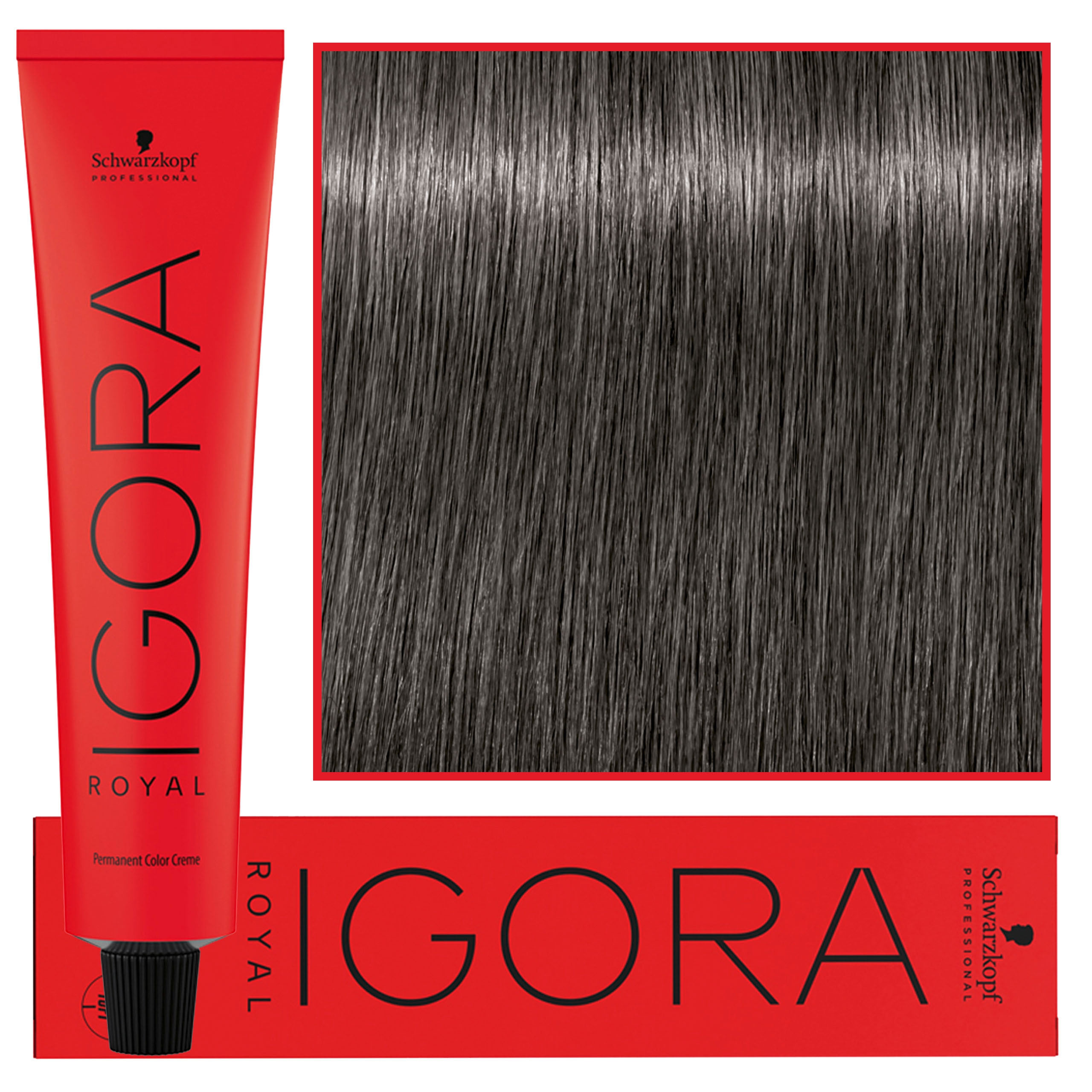 Image of Schwarzkopf Professional Igora Royal - trwała farba do włosów o innowacyjnej formule, 60ml 6-12 | Ciemny Blond Cendre Popielaty