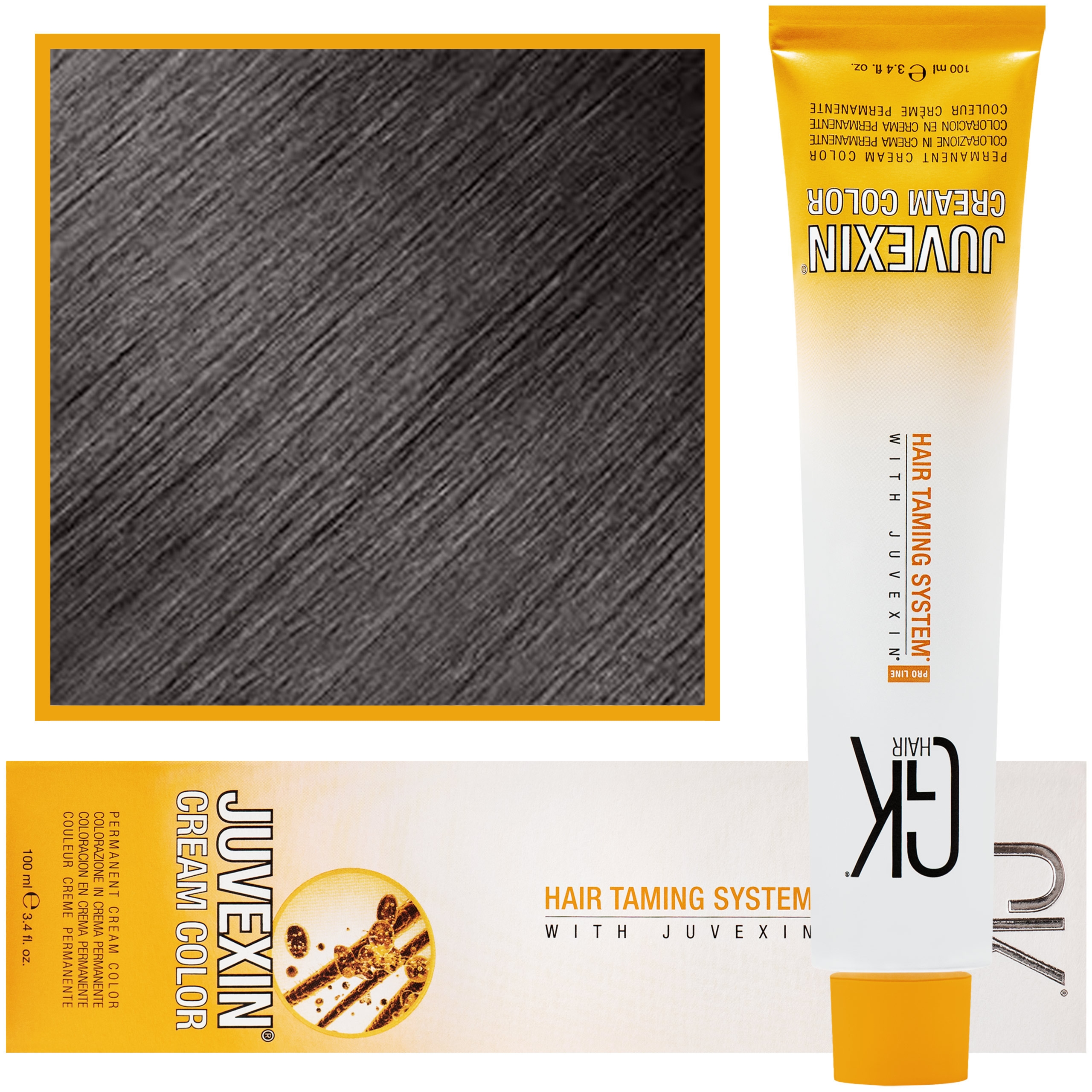 GK Hair Juvexin – farba do koloryzacji włosów z keratyną, 100ml 4.01 | Zimny intensywny brąz