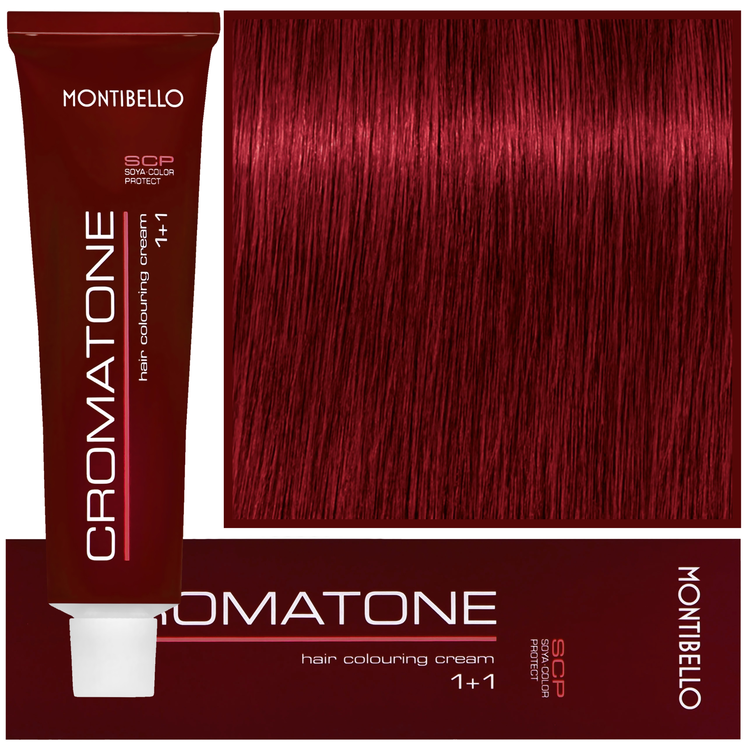 Montibello Cromatone – profesjonalna farba do trwałej koloryzacji, 60ml X 77 | Ekstremalnie Intensywny Czerwony