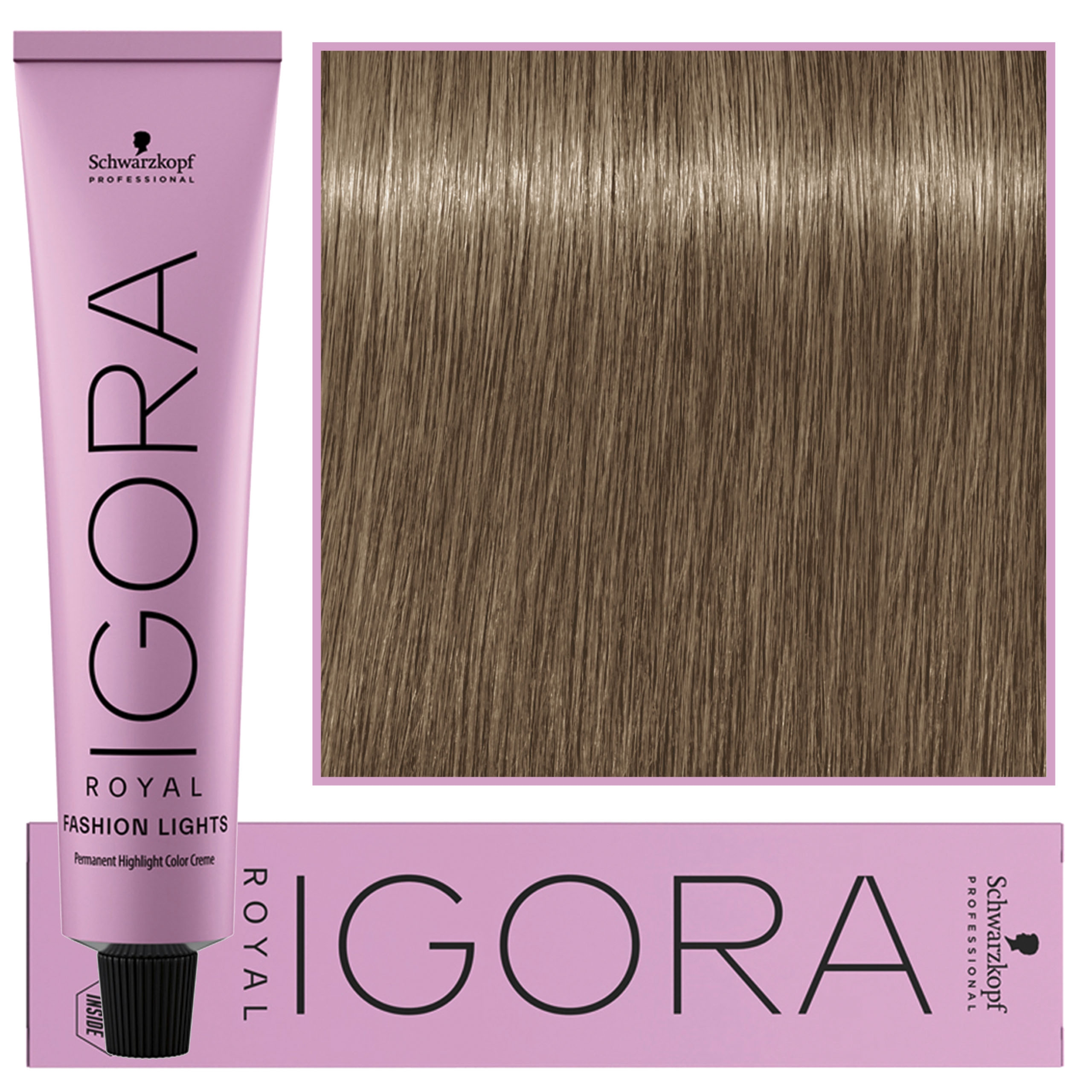 Schwarzkopf Professional Igora Royal Fashion Lights – nadająca blasku farba do włosów, 60ml L-24 | Blond Miedziano Beżowy