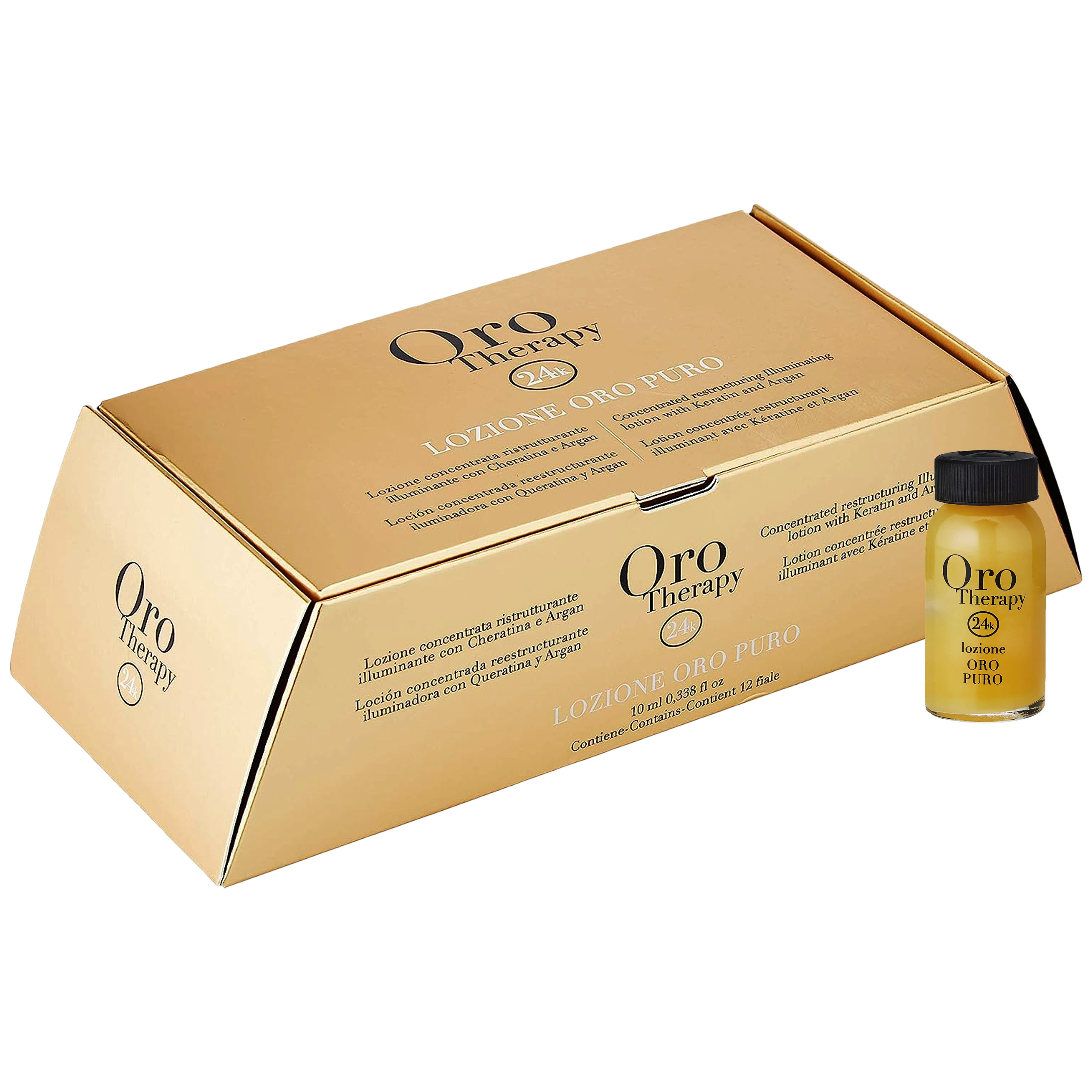 Image of Fanola Oro Puro Lotion - ampułki intensywnie odżywiające, 12x10ml