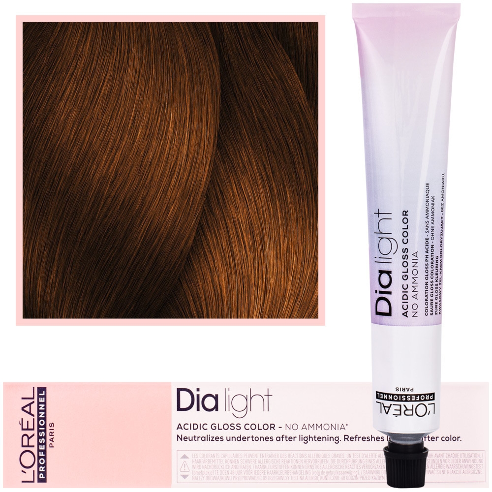 Loreal Dia Light – profesjonalna trwała farba do włosów, 50ml 5.4 Jasny Brąz Miedziany