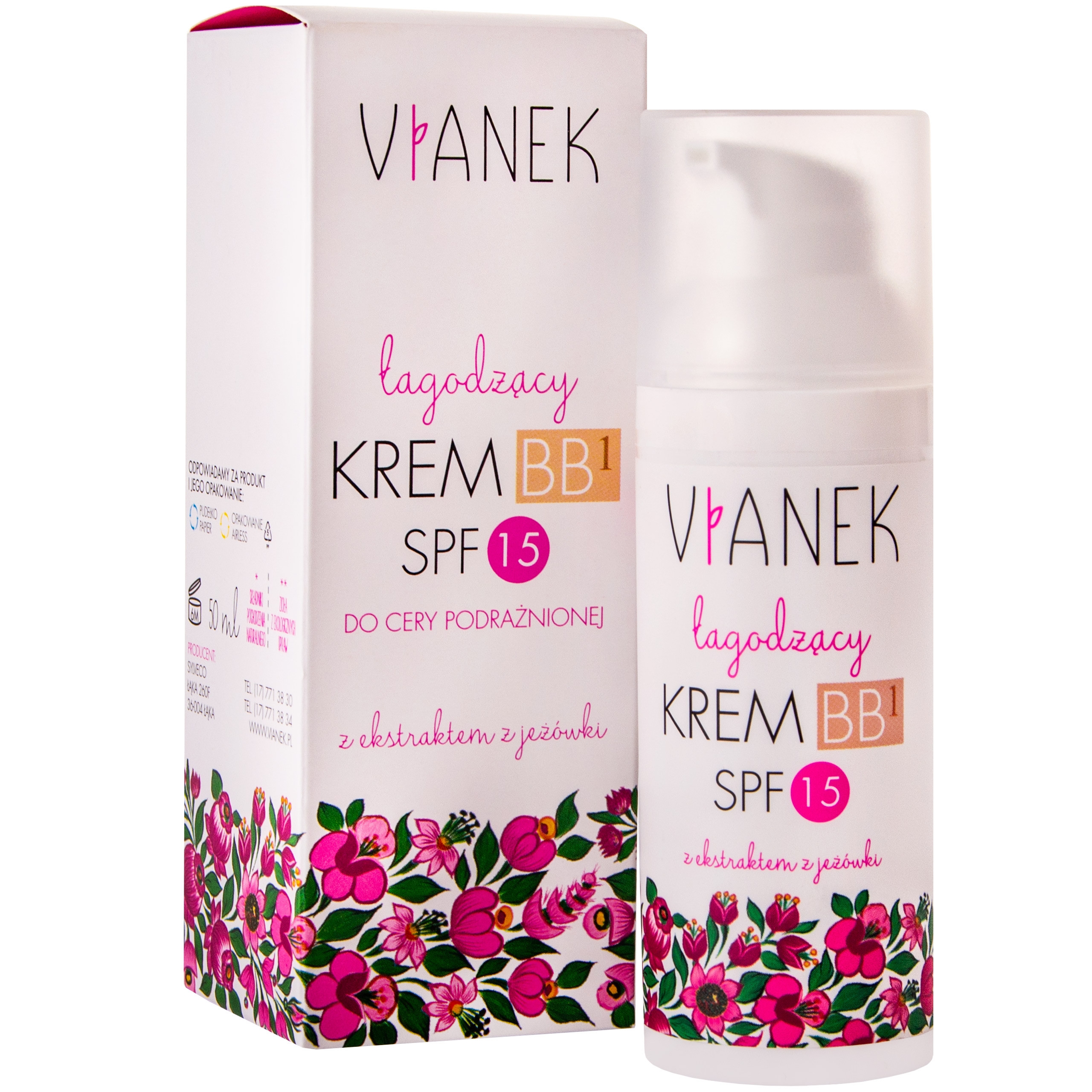 Image of Vianek Łagodzący Krem BB z filtrem SPF 15 ochrona UV 50 ml