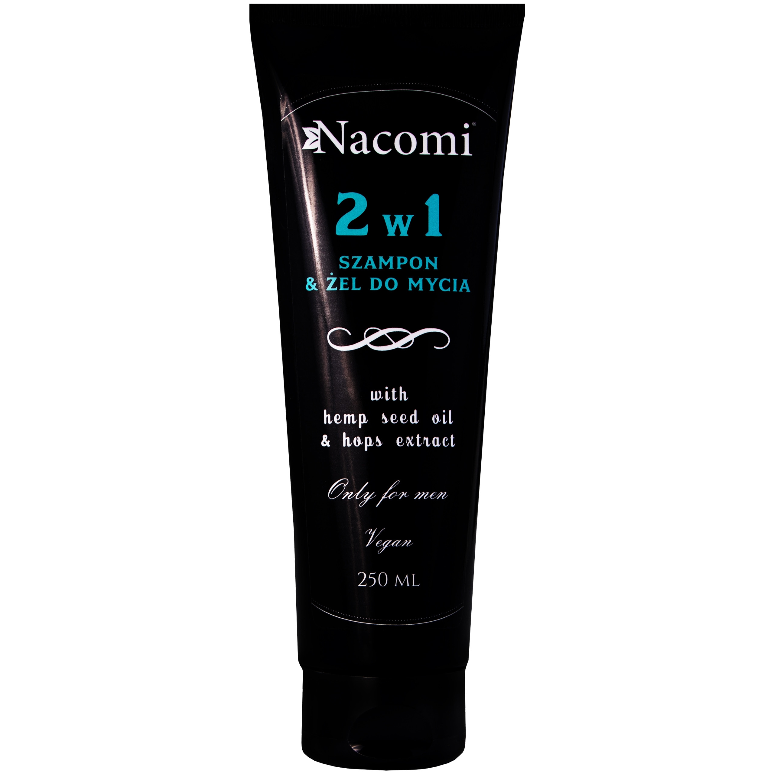 Image of Nacomi Men 2w1 szampon i żel pod prysznic w jednym 250 ml