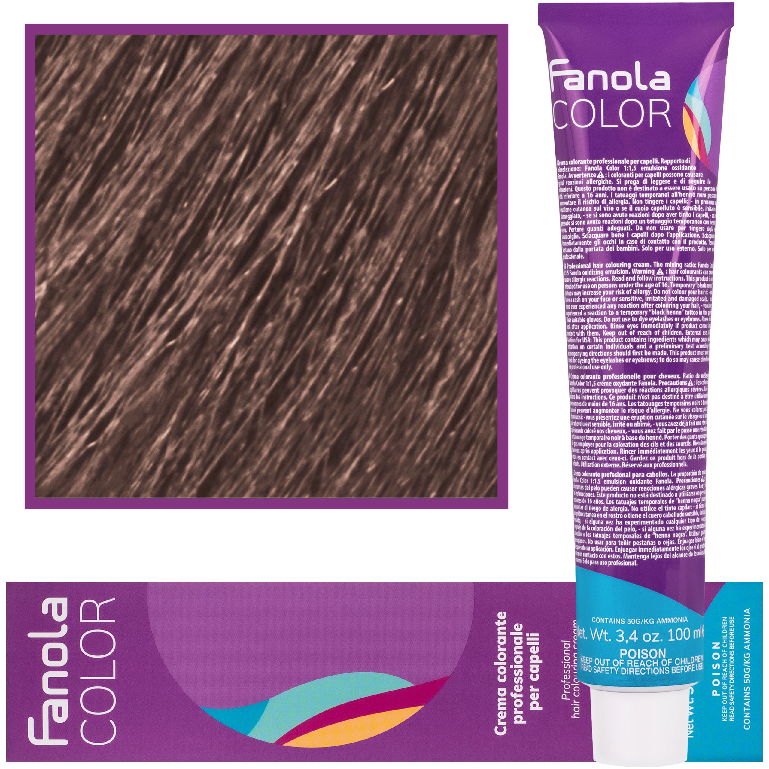 Image of Fanola Crema Color farba krem koloryzujący 100 ml 8.1 | Jasny Popielaty Blond