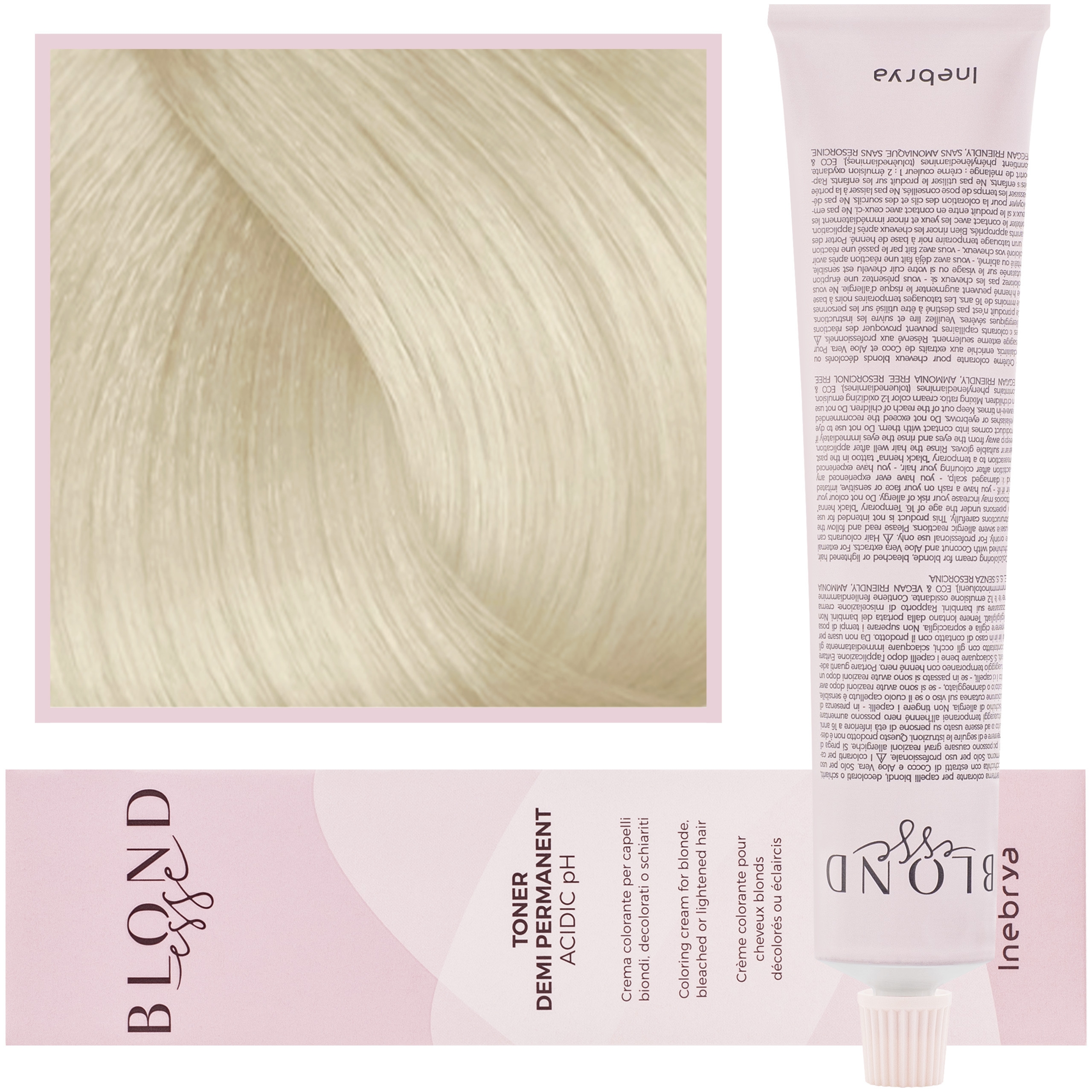 Inebrya Blondesse Toner – toner do włosów, neutralizujący żółte refleksy, 100ml DT010 | Kość Słoniowa Perłowa