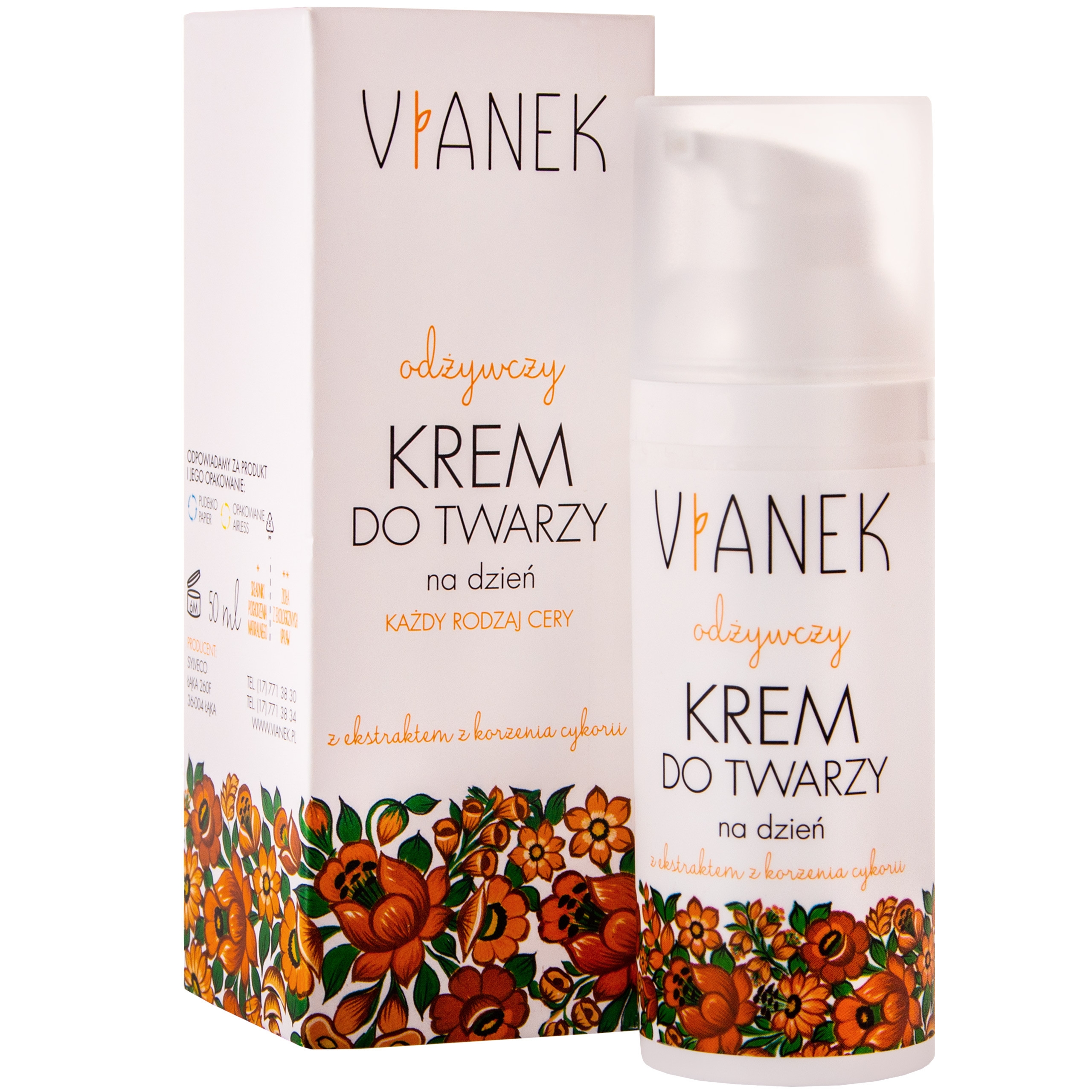 Image of Vianek Odżywczy krem do twarzy na dzień wygładzający 50 ml