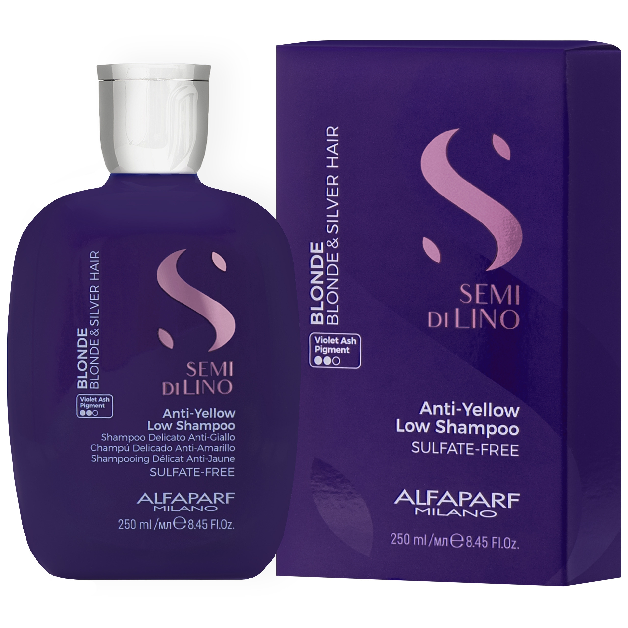 Image of Alfaparf Anti Yellow Low - szampon do włosów blond i siwych, 250ml