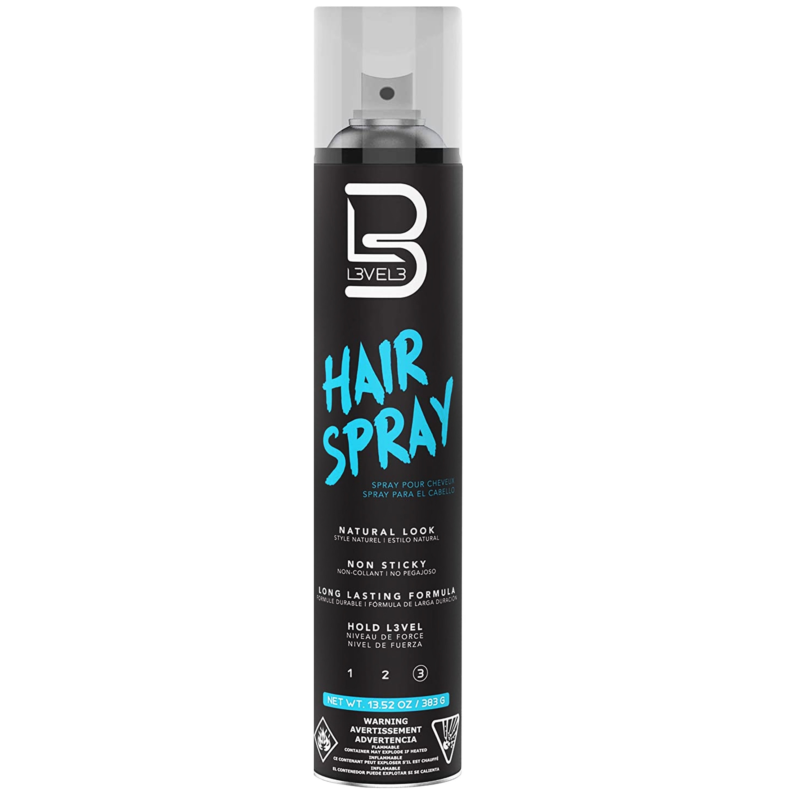 Image of L3VEL3 Hair Spray - mocno utrwalający lakier do stylizacji włosów, 400ml