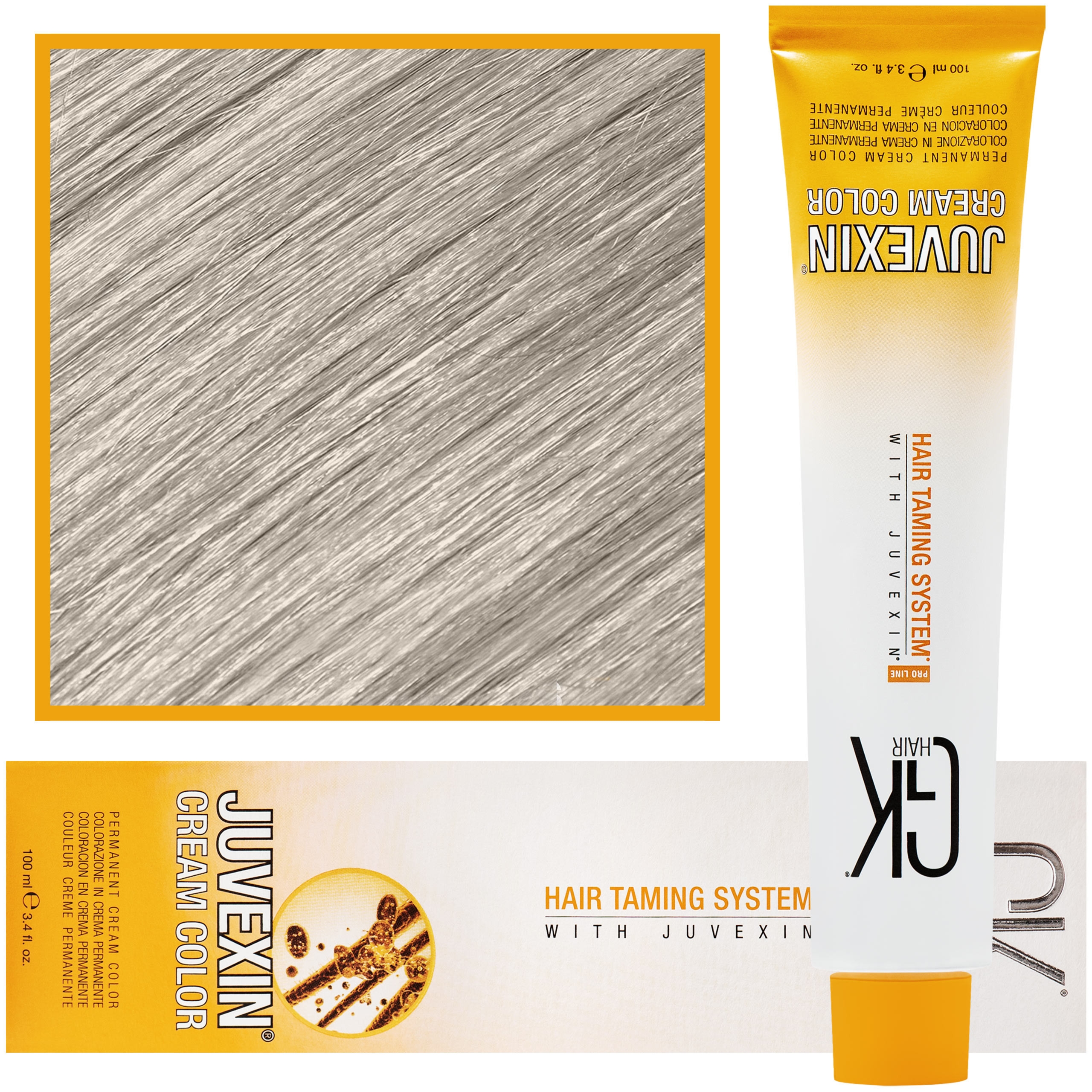 GK Hair Juvexin – farba do koloryzacji włosów z keratyną, 100ml 901 | Ash Superlightener
