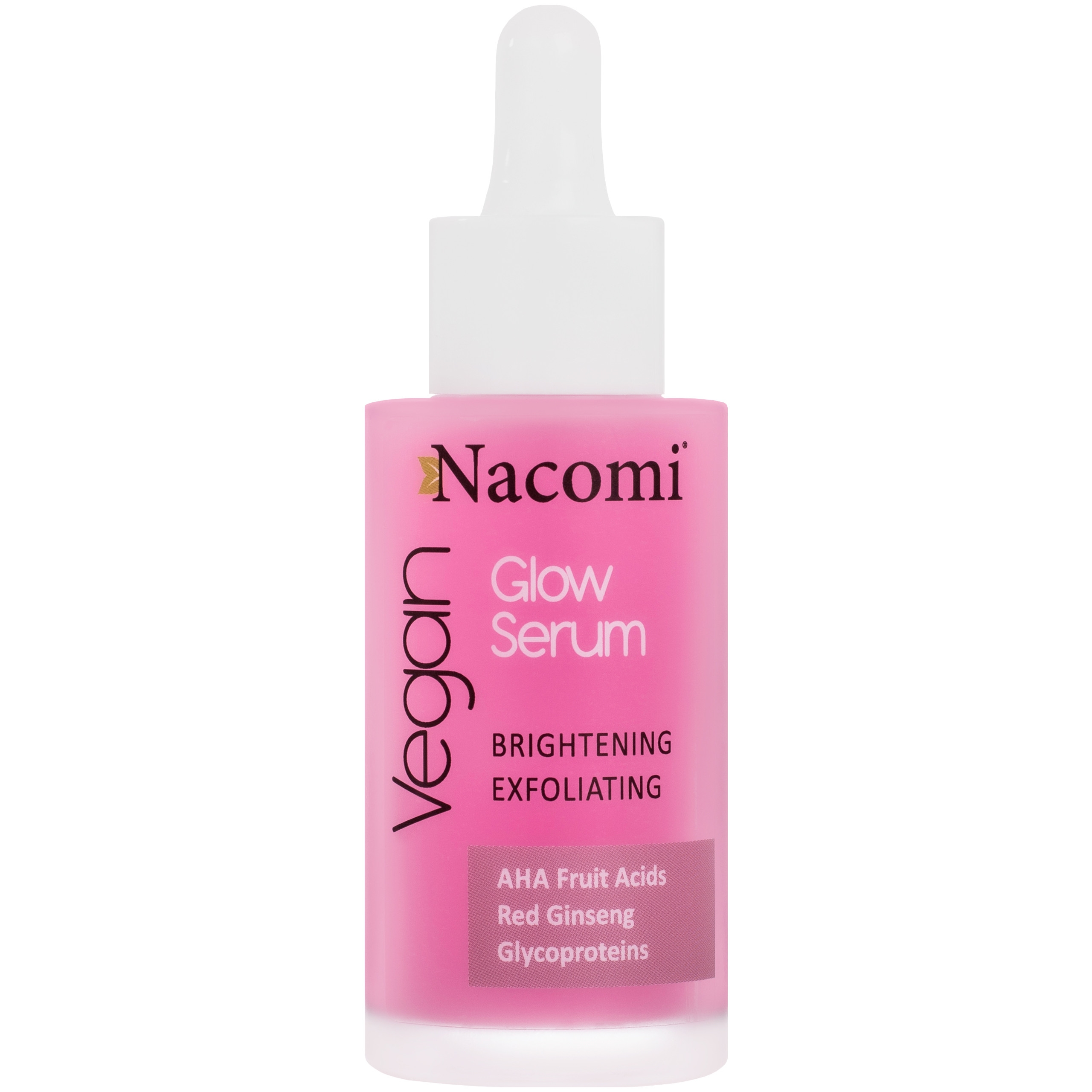 Image of Nacomi Glow Serum Brightening Exfoliating - wegańskie serum złuszczająco-rozświetlające 40ml