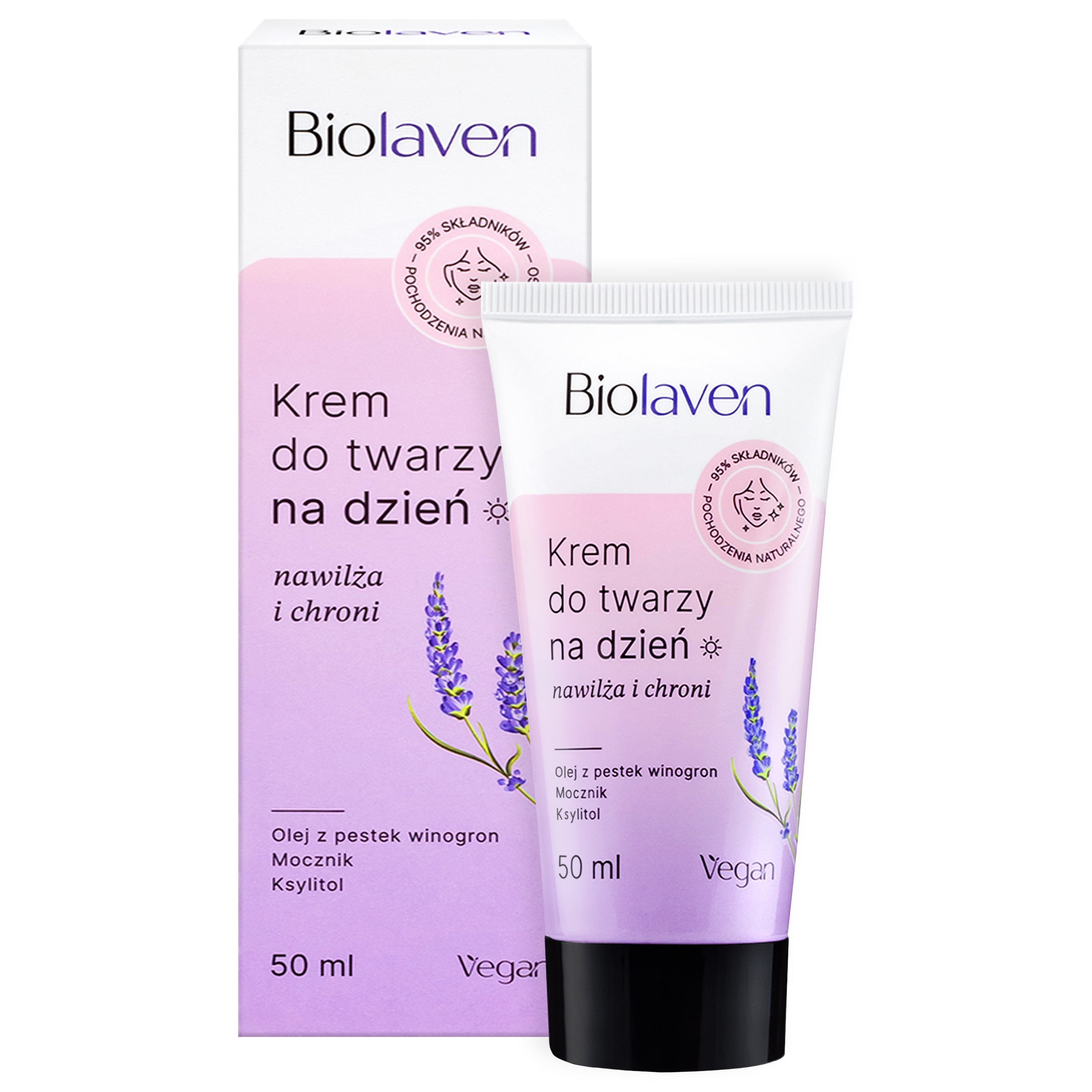 Image of Biolaven Organic - Krem nawilżający do twarzy na dzień 50ml