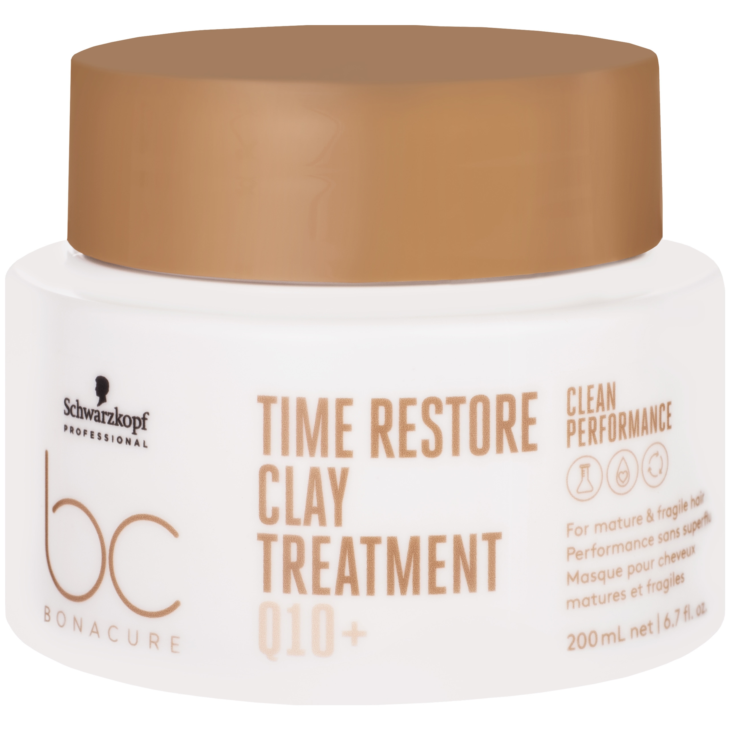 Image of Schwarzkopf BC Time Restore Clay Treatment Q10+ Maska wzmacniająca do włosów dojrzałych 200ml