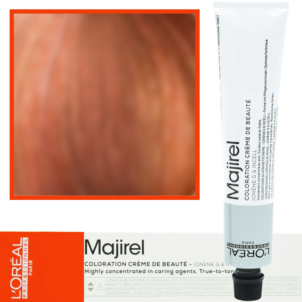 Image of Loreal Majirel - profesjonalna farba do włosów, paleta kolorów, 50ml 7.4 Blond Miedziany