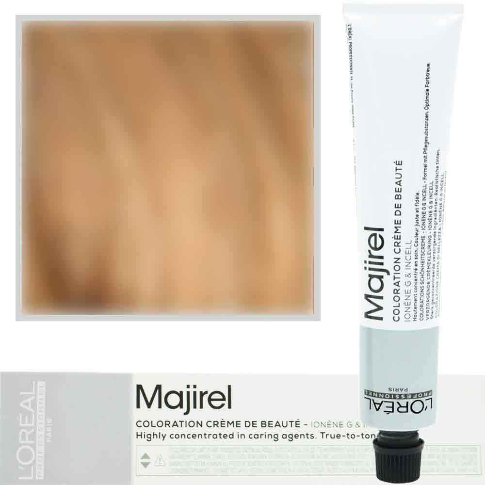 Image of Loreal Majirel - profesjonalna farba do włosów, paleta kolorów, 50ml 8 Jasny Blond