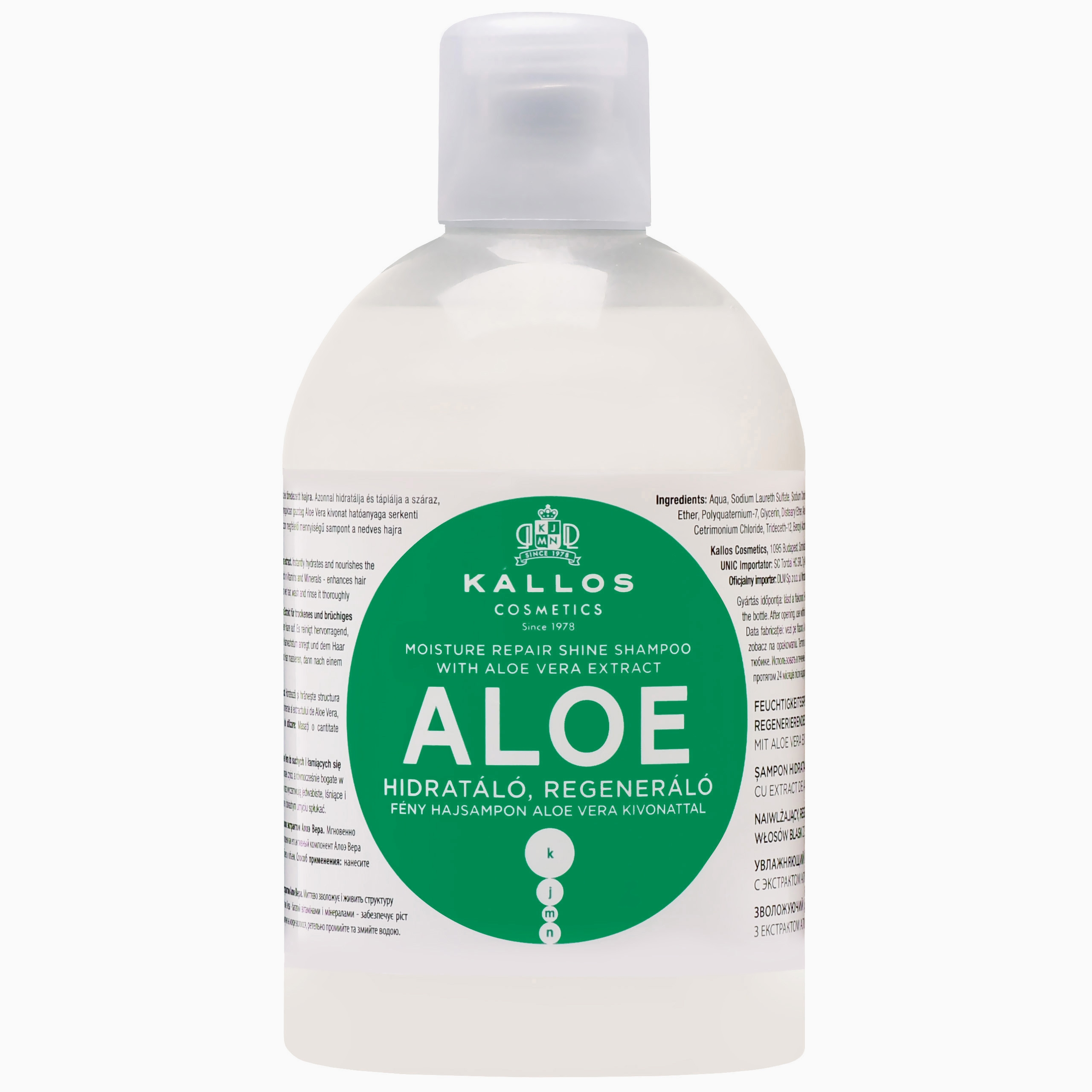 Image of Kallos Aloe Moisture Repair Shampoo - nawilżająca szampon do włosów z aloesem, 1000ml