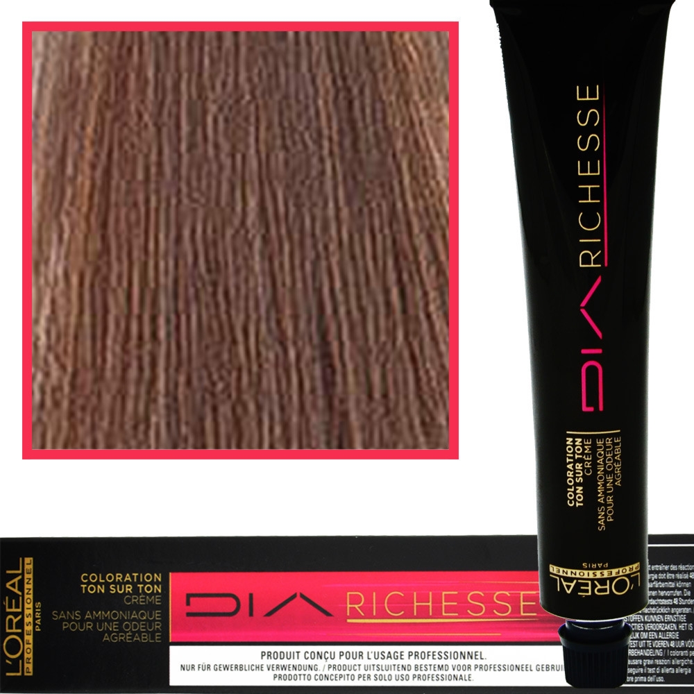Loreal Dia Richesse – farba do włosów bez amoniaku, 50ml 6.01 Ciemny Blond Naturalny Popielaty