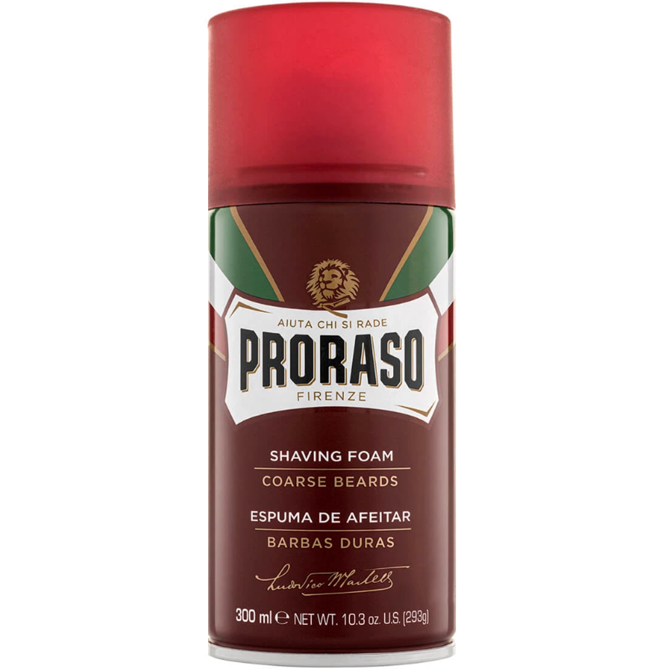 Image of Proraso Coarse Shaving Foam - pianka do golenia drzewo sandałowe i masło shea, 300ml