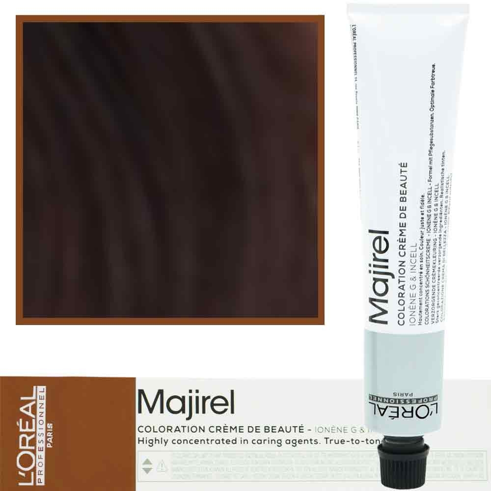 Image of Loreal Majirel - profesjonalna farba do włosów, paleta kolorów, 50ml 6.8 Ciemny Blond Mokka