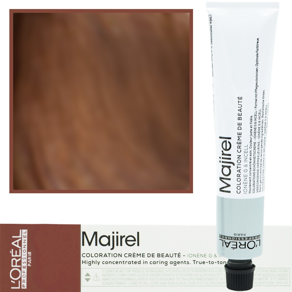 Image of Loreal Majirel - profesjonalna farba do włosów, paleta kolorów, 50ml 6.34 Ciemny Blond Złocisto-Miedziany