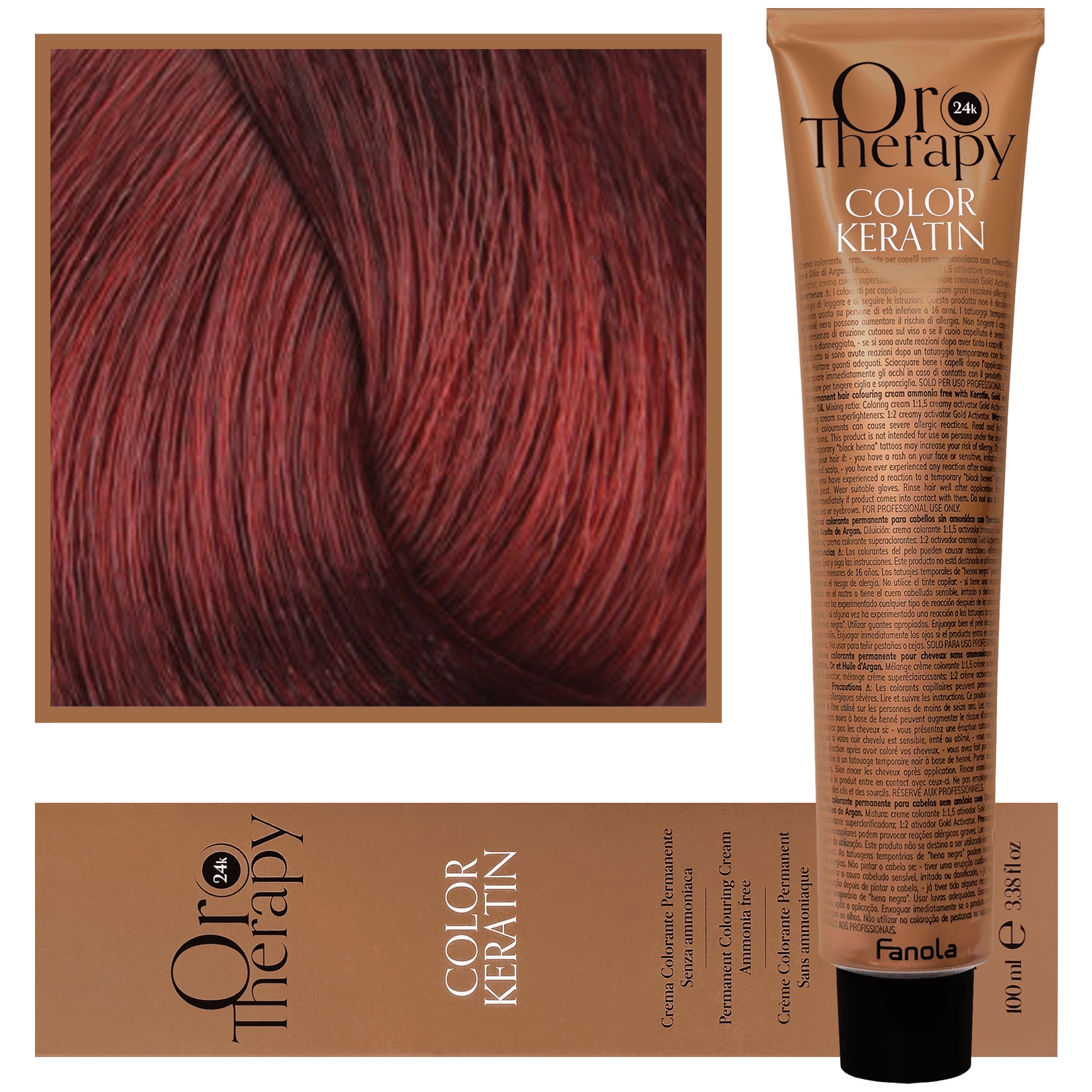 Фото - Фарба для волосся Fanola Fanola Oro Therapy - farba do włosów bez amoniaku, pełna paleta kol