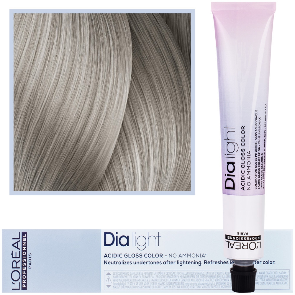 Loreal Dia Light – profesjonalna trwała farba do włosów, 50ml 9.1 Bardzo Jasny Blond Popielaty Milkshake