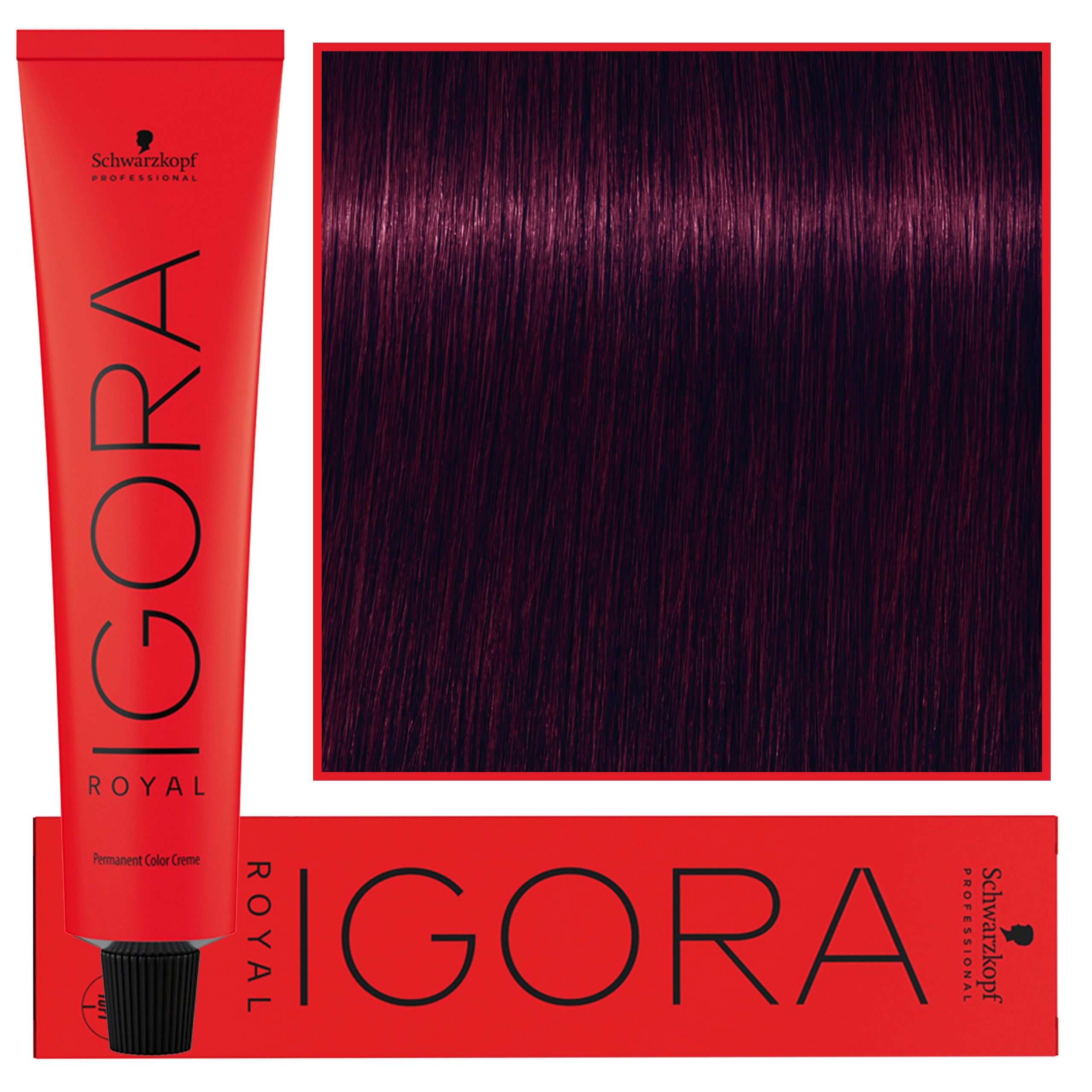 Image of Schwarzkopf Professional Igora Royal - trwała farba do włosów o innowacyjnej formule, 60ml 4-99 | Średni Brąz Fioletowy Ekstra