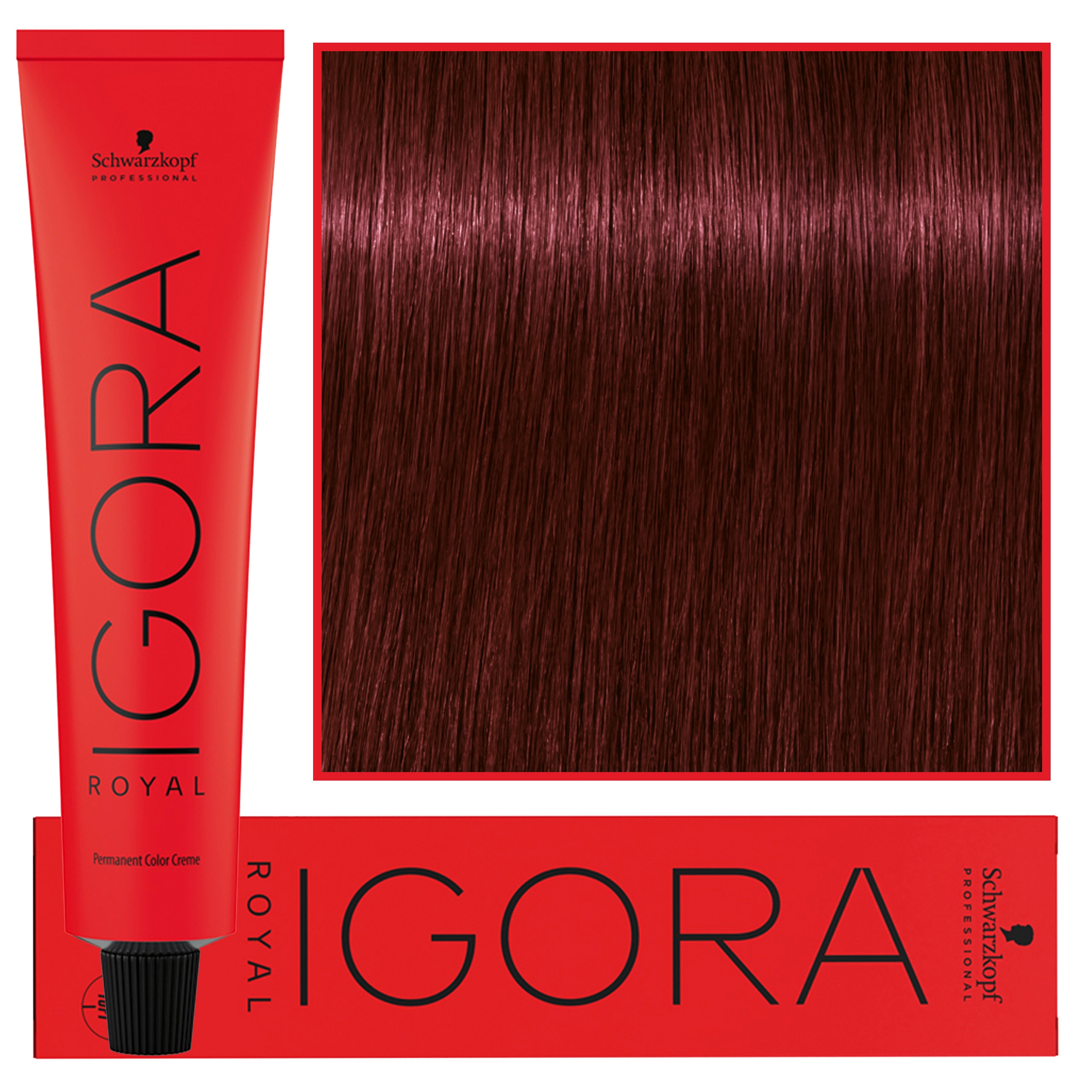 Image of Schwarzkopf Professional Igora Royal - trwała farba do włosów o innowacyjnej formule, 60ml 4-88 | Średni Brąz Czerwony Ekstra