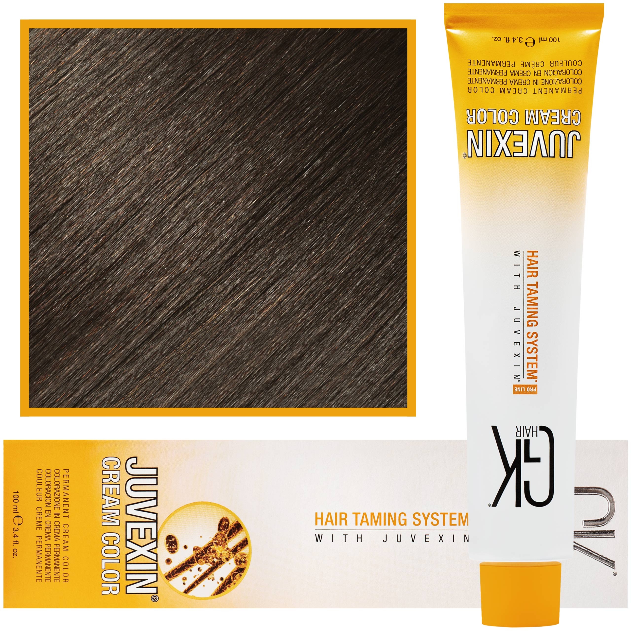 GK Hair Juvexin – farba do koloryzacji włosów z keratyną, 100ml 6,1 | Ciemny Popielaty Blond