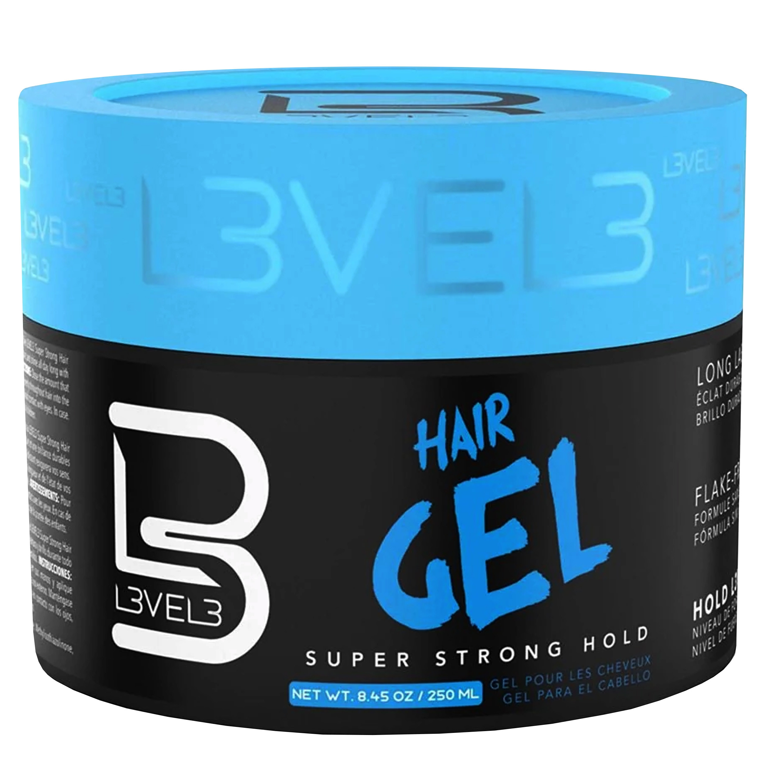 Image of L3VEL3 Super Strong Hair Gel - żel do włosów bardzo mocny, dodający objętości, 500ml