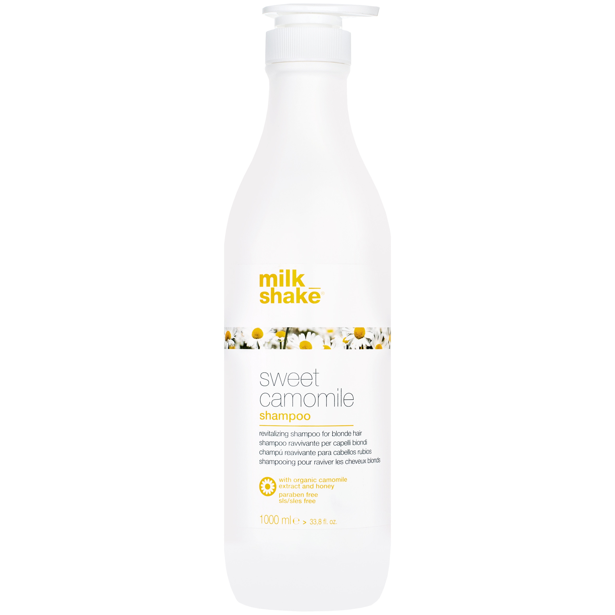 Image of Milk Shake Sweet Camomile Szampon – szampon do włosów blond z rumiankiem 1000 ml