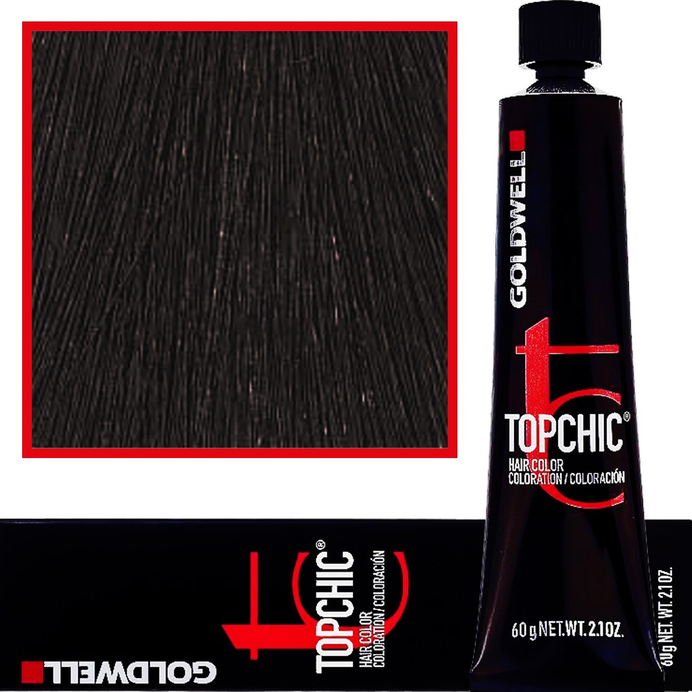 Image of Goldwell Topchic - profesjonalna farba do włosów, 60ml 3-NN Ekstra Ciemny Brąz