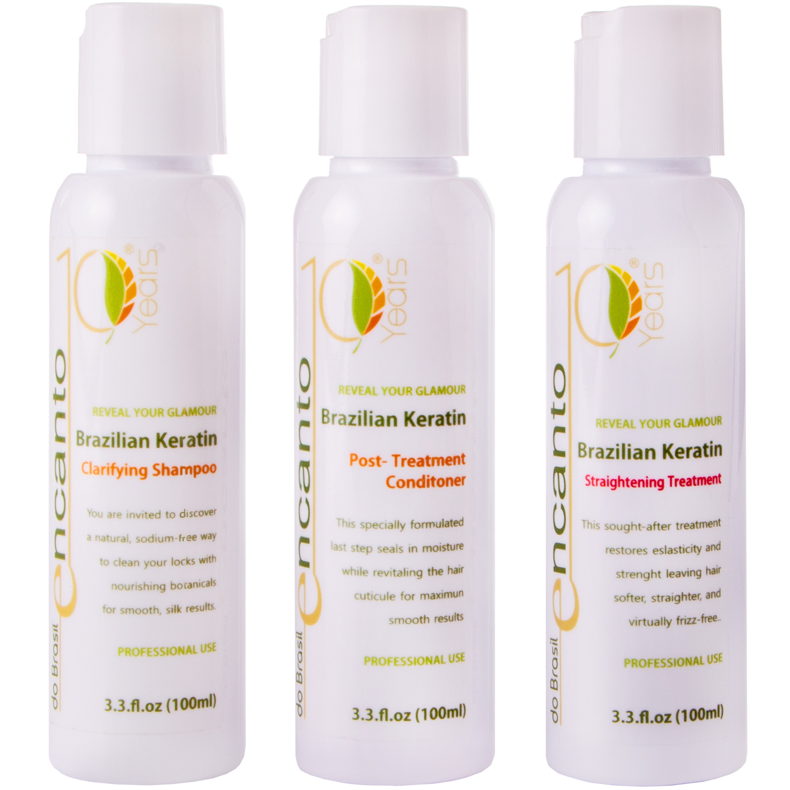 Image of Encanto keratyna - zestaw do keratynowego prostowania włosów, 3x100ml
