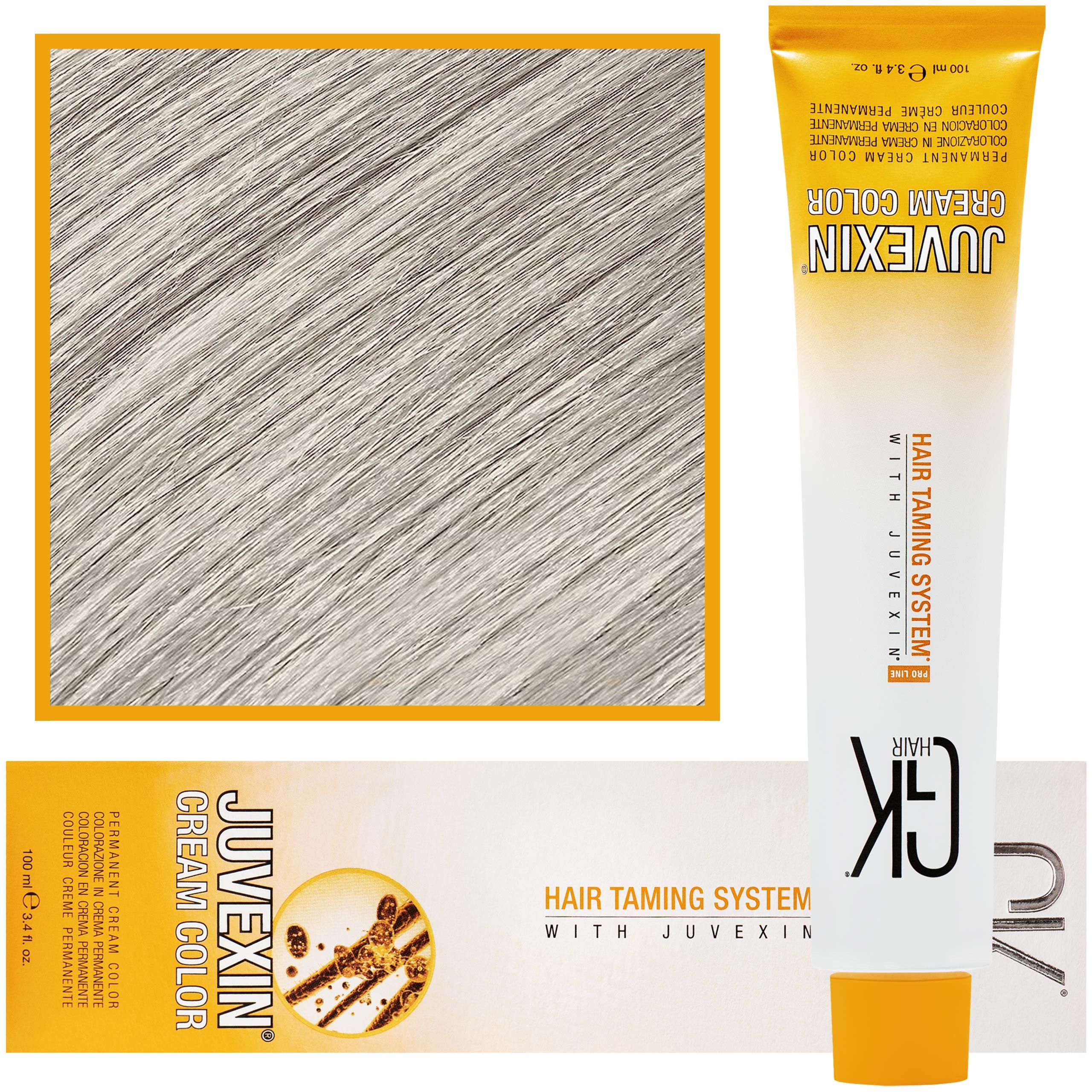 GK Hair Juvexin – farba do koloryzacji włosów z keratyną, 100ml 901S | Ultra Ash Superligh