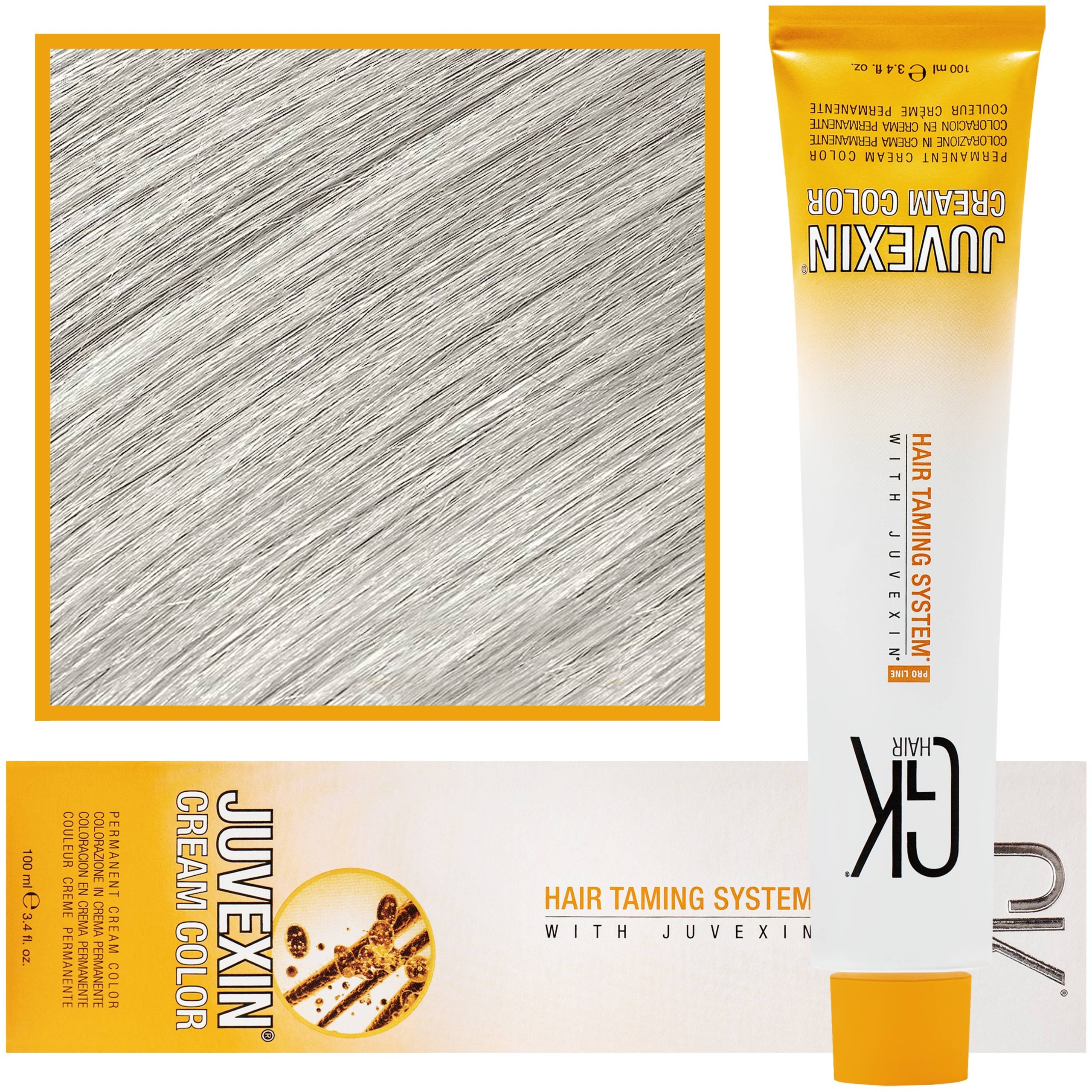 GK Hair Juvexin – farba do koloryzacji włosów z keratyną, 100ml 912 | Silver Superlightener