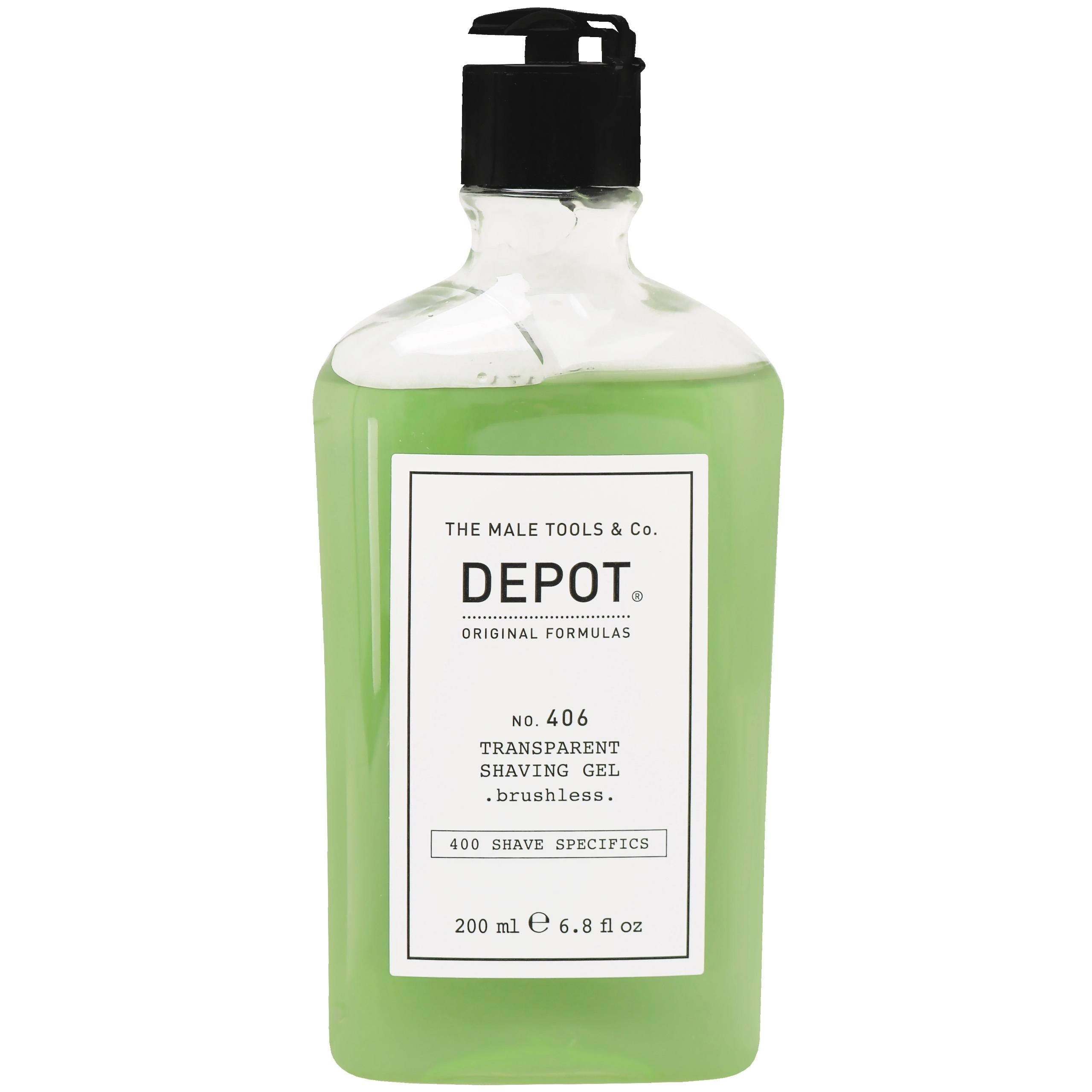 Image of Depot NO. 406 Transparent Shaving Gel - transparentny żel do golenia, 200ml