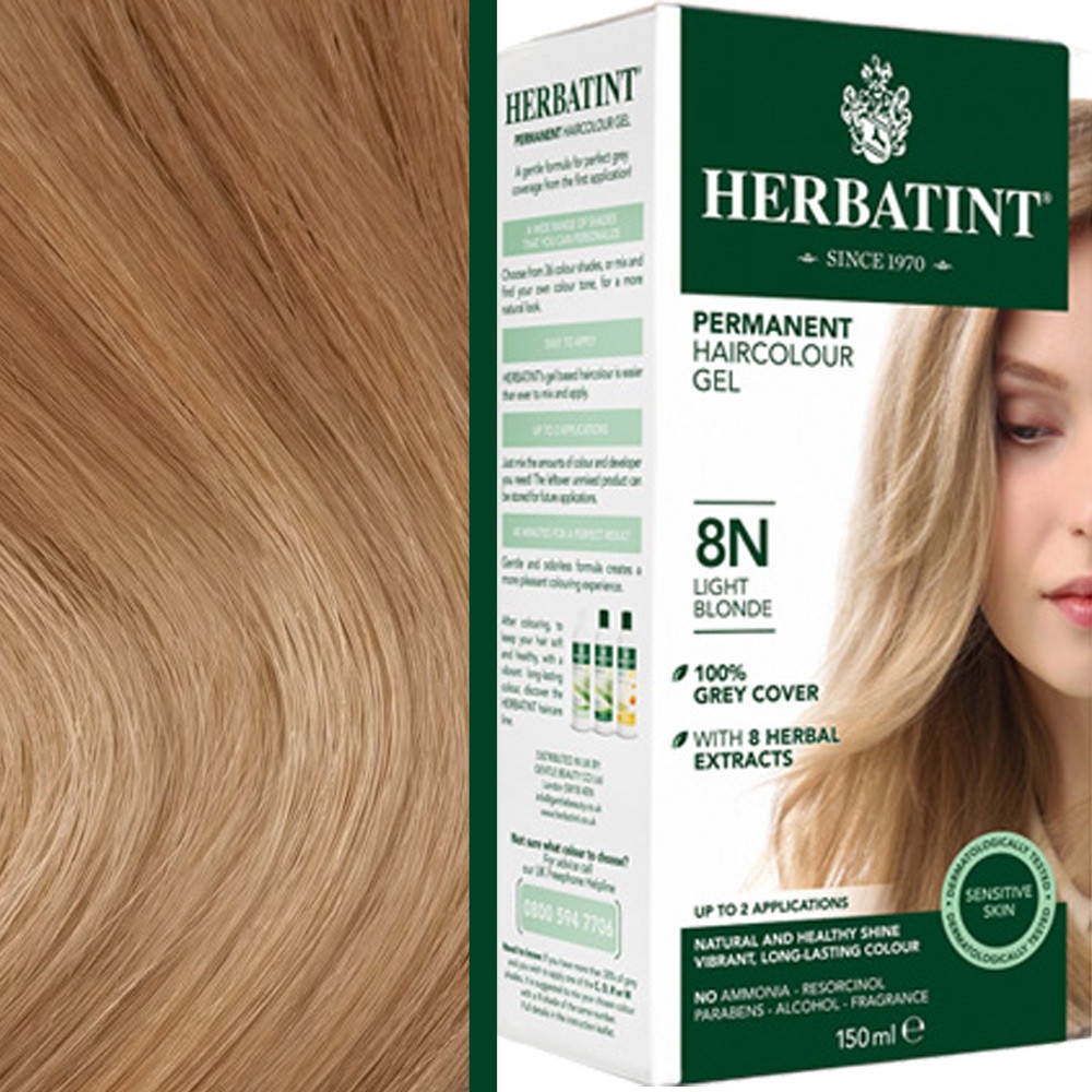 Фото - Фарба для волосся Herbatint trwała farba do włosów z ekstraktami ziołowymi 150ml 8 