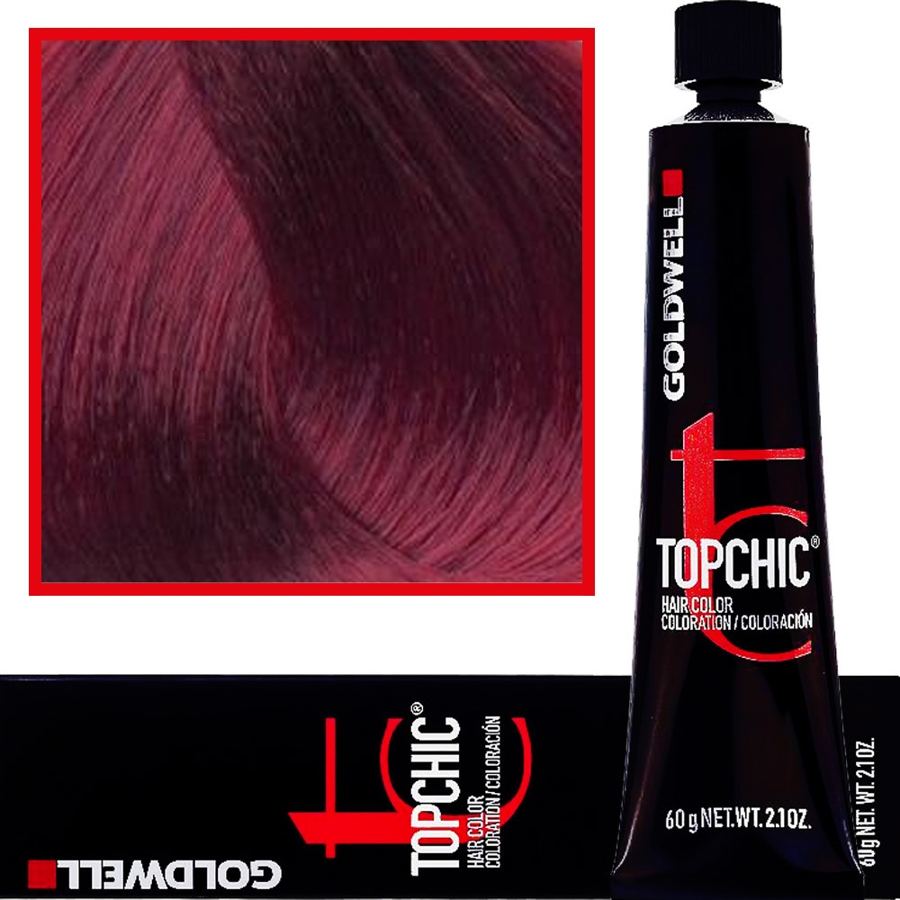 Image of Goldwell Topchic - profesjonalna farba do włosów, 60ml 6-VV-MAX Jaskrawy Fiolet