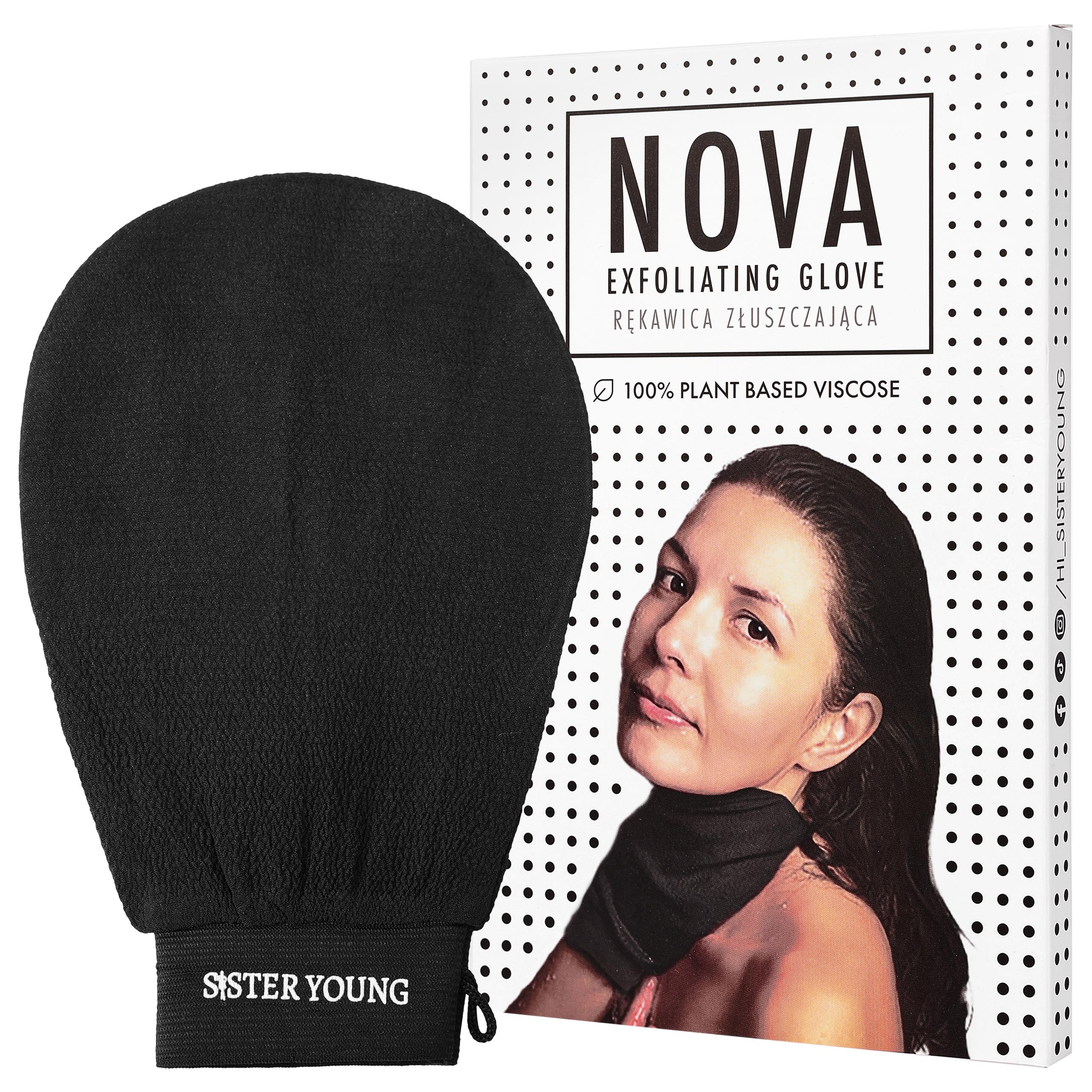 Image of Sister Young Nova Body Glove - rękawica do mycia ciała, różne kolory Black | Czarny