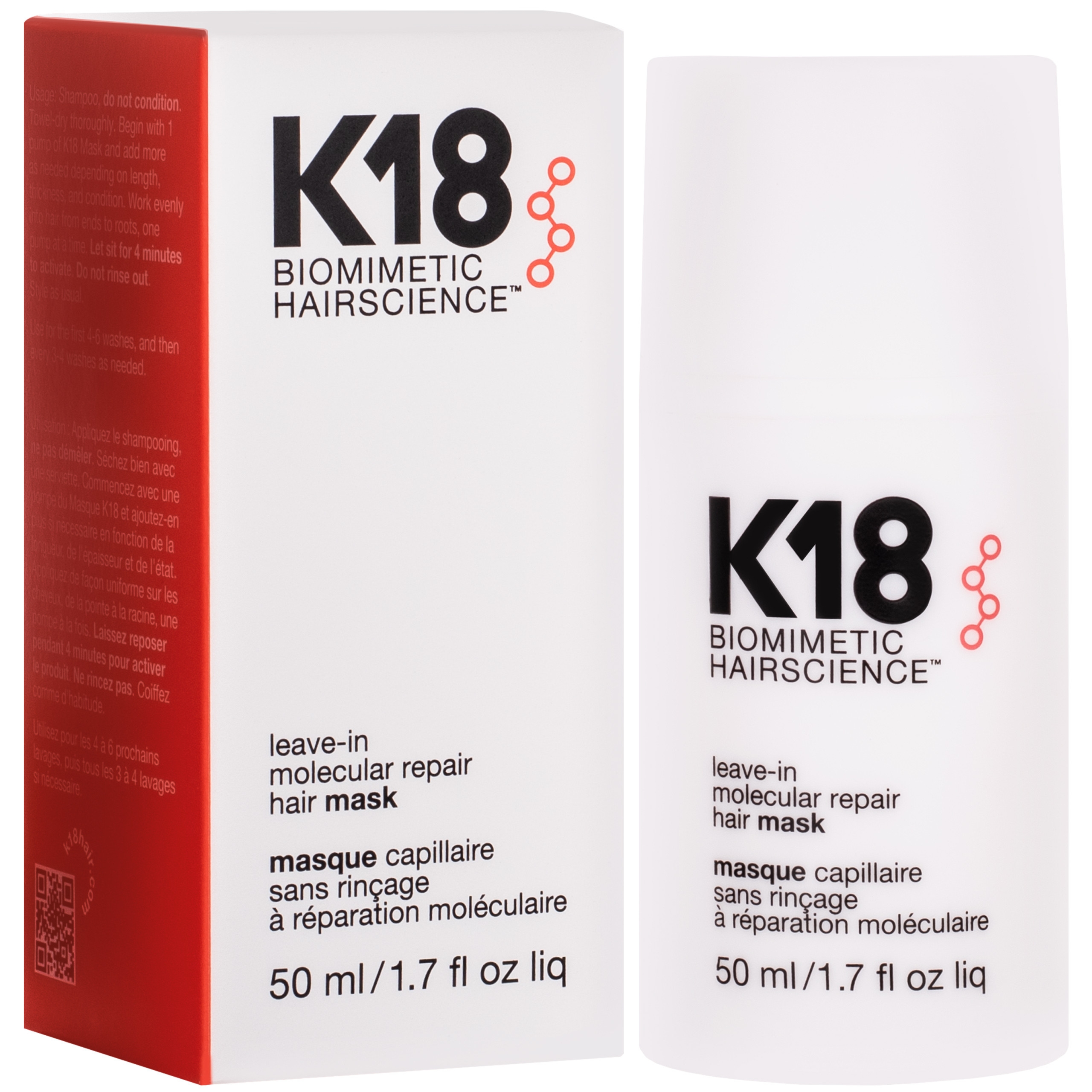 K18 Leave-in Molecular Repair Hair Mask – odbudowująca maska bez spłukiwania, 50ml
