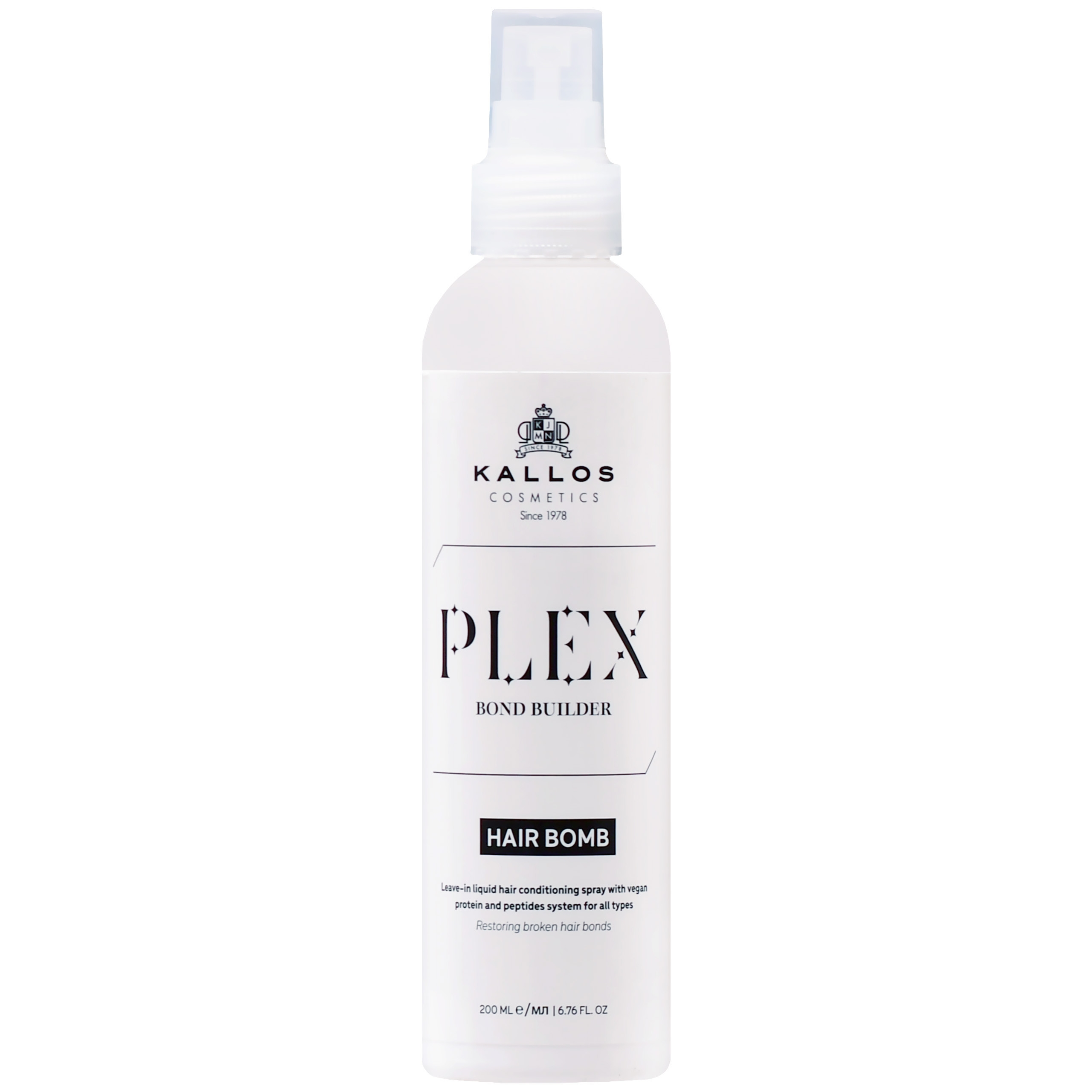 Image of Kallos Plex Bond Builder Hair Bomb - wzmacniająca odżywka do włosów w sprayu, 200ml