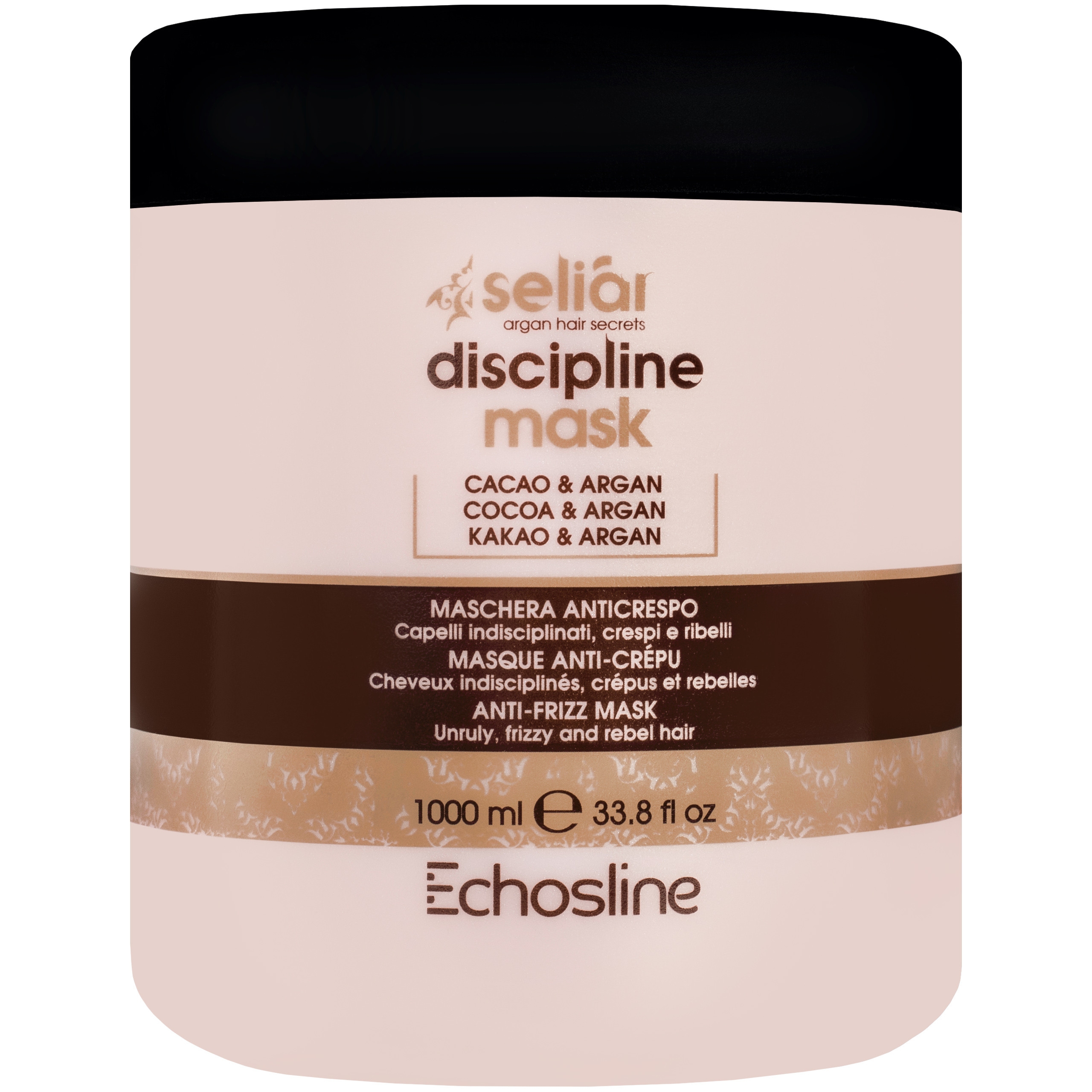 Image of Echosline Seliar Discipline Maska dyscyplinująca do włosów puszących się i niesfornych, 1000ml