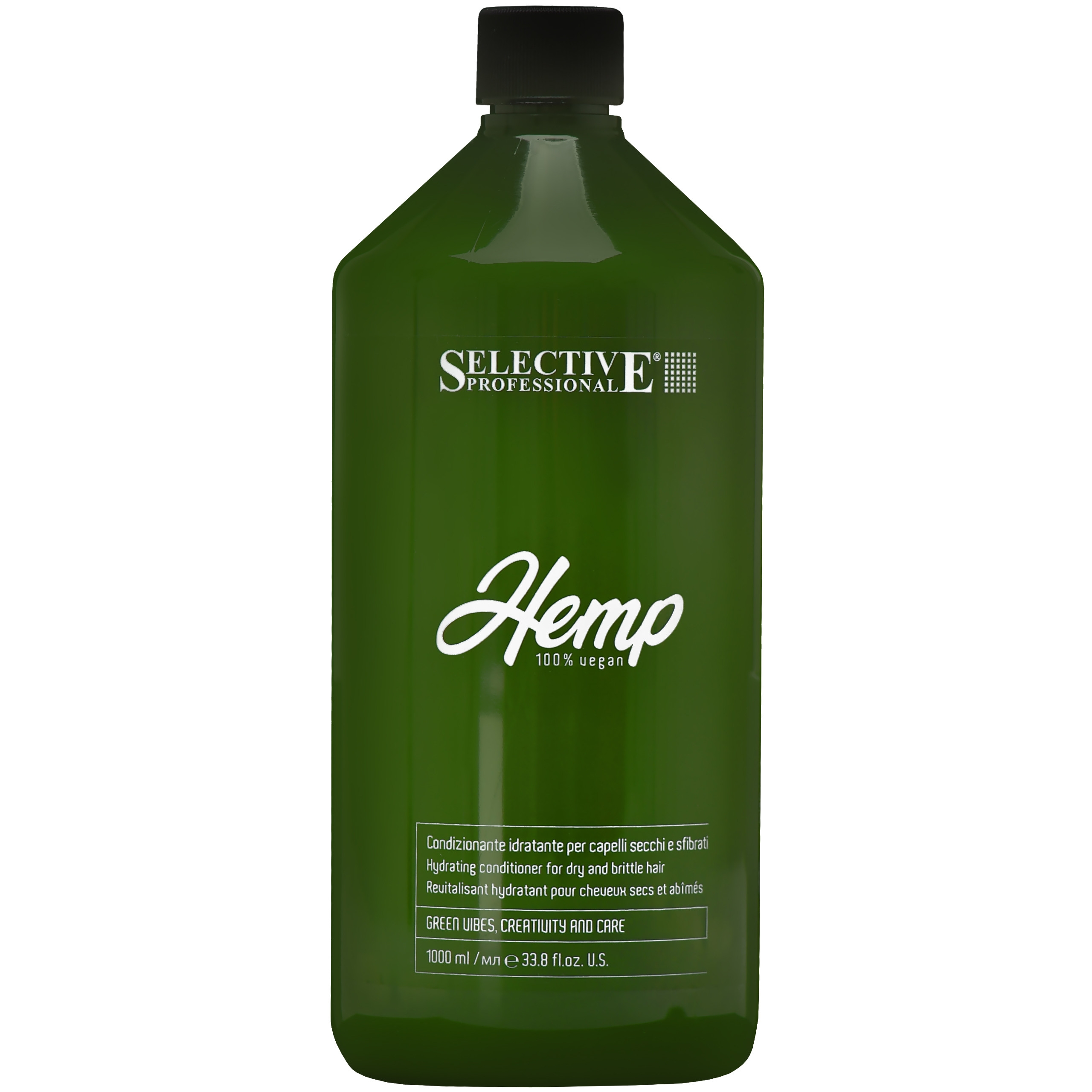 Image of Selective Hemp 100% Vegan - nawilżająca odżywka do włosów suchych i zniszczonych, 1000ml