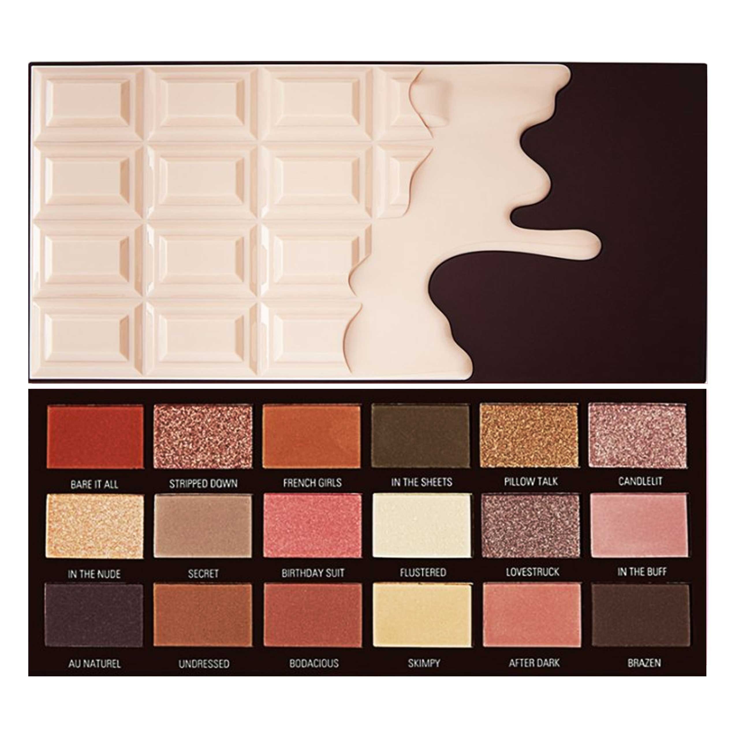 Image of Makeup Revolution Chocolate Nudes - paletka cieni do makijażu, 22g