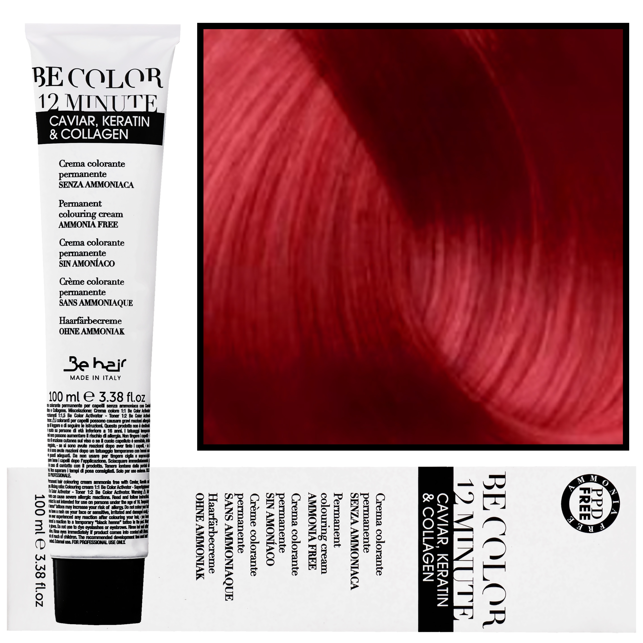 Be Hair Be Color 12 minute – farba do włosów bez amoniaku, 100ml Red | Red