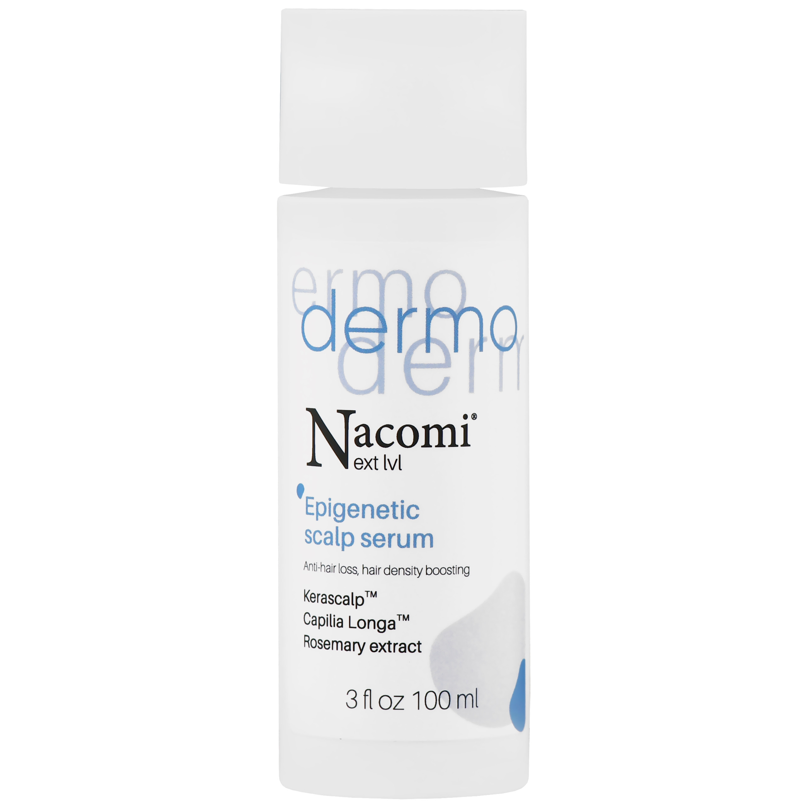 Image of Nacomi Next Level Dermo - epigenetyczne serum do skóry głowy zapobiegające wypadaniu włosów, 100ml